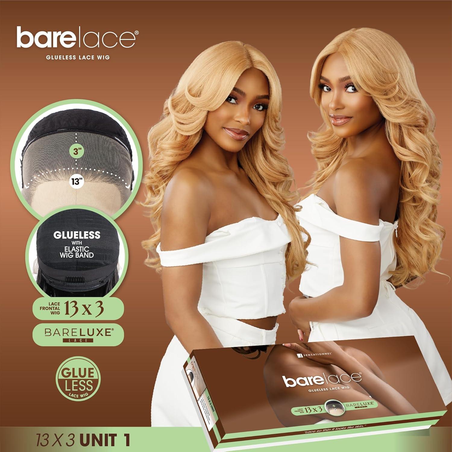 imageSensationnel Bare Lace 13X3 Lacewig Unit 1 Lacefrontal Glueless Synthetic 180 Degree Preplucked Hairline 1 JETBLACK1 JETBLACK