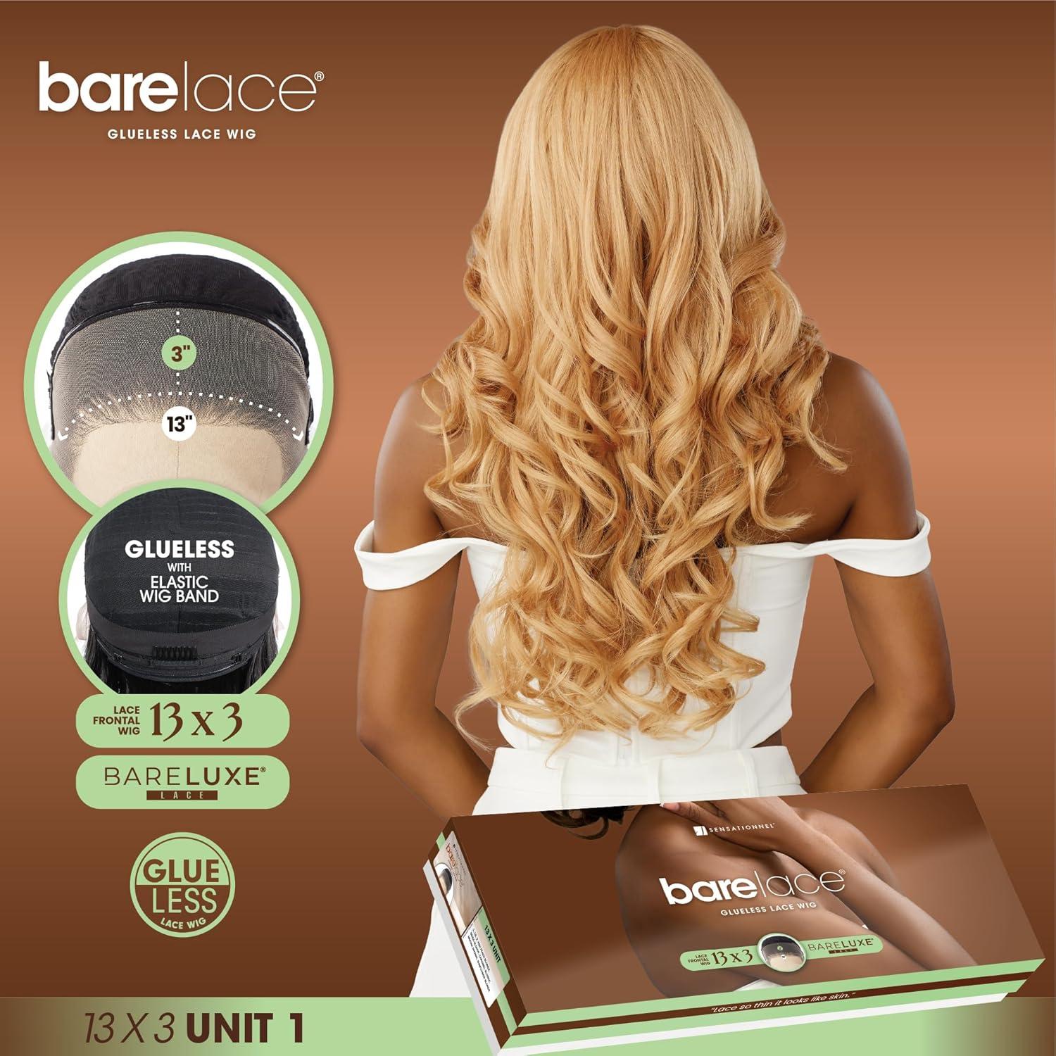 imageSensationnel Bare Lace 13X3 Lacewig Unit 1 Lacefrontal Glueless Synthetic 180 Degree Preplucked Hairline 1 JETBLACKCARAMELBLONDE