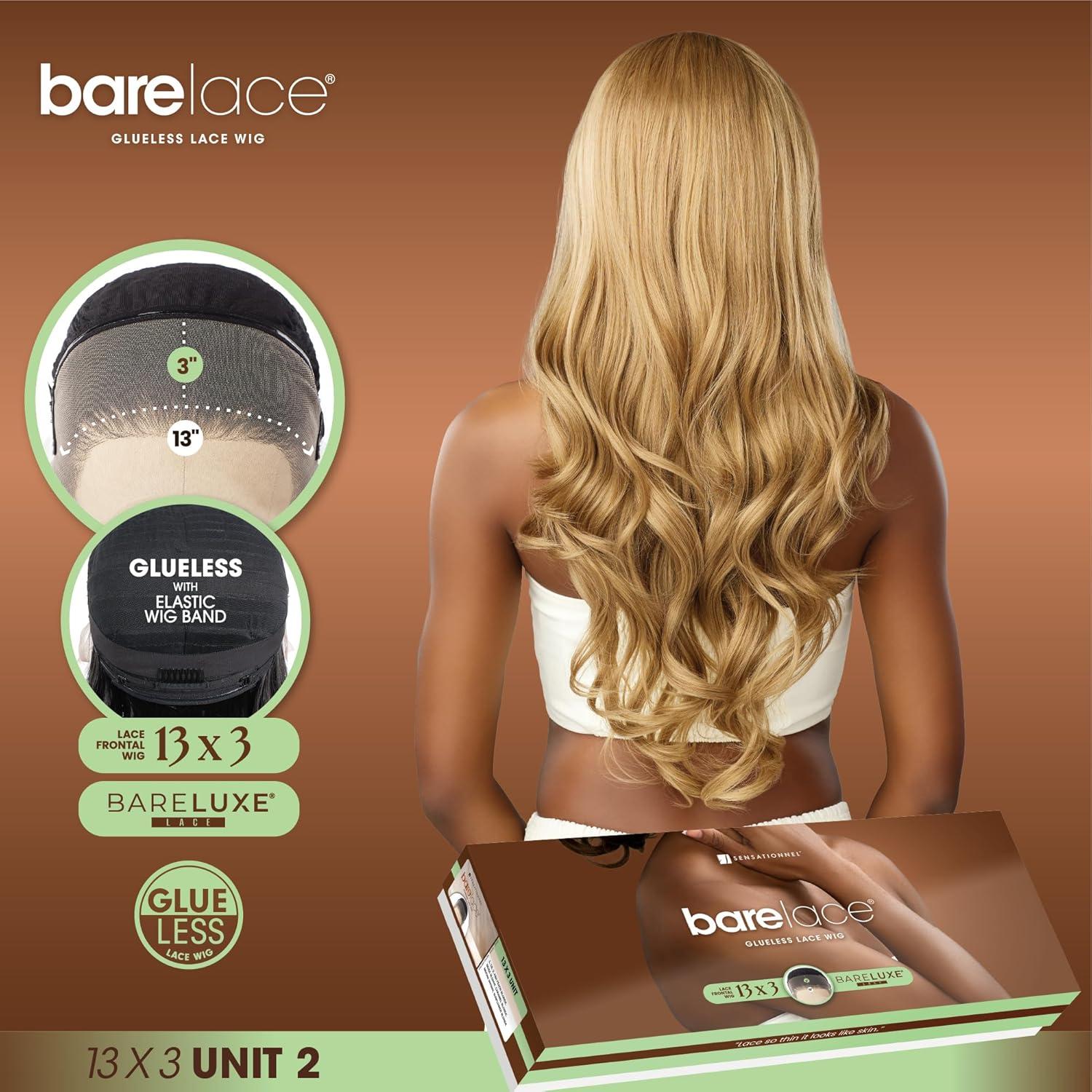 imageSensationnel Bare Lace 13X3 Lacewig Unit 2 Lacefrontal Glueless Synthetic 180 Degree Preplucked Hairline 1 JETBLACKLIGHTASHBROWN