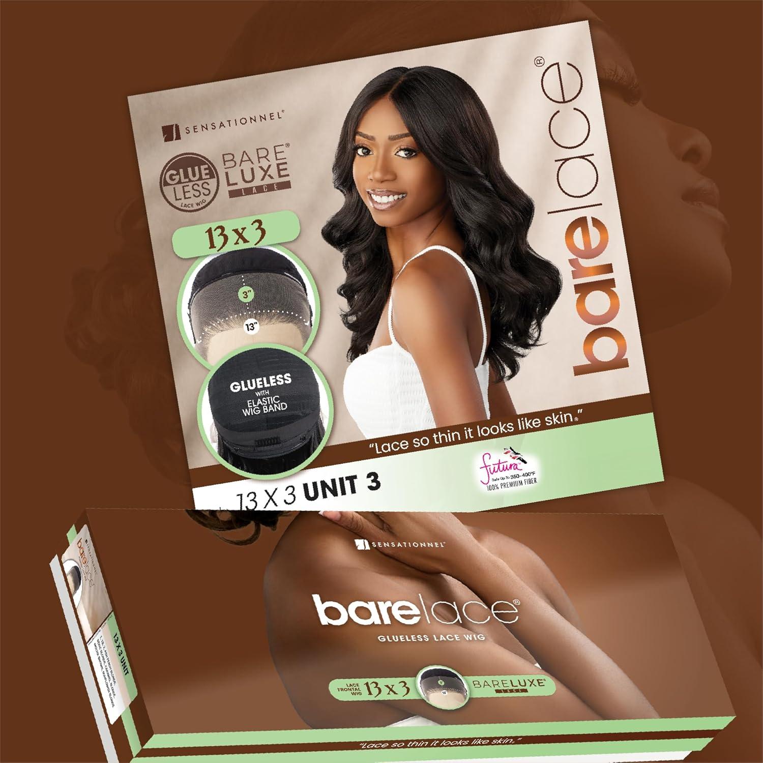 imageSensationnel Bare Lace 13X3 Lacewig Unit 3 Lacefrontal Glueless Synthetic 180 Degree Preplucked Hairline 1 JETBLACK2 DARKBROWN