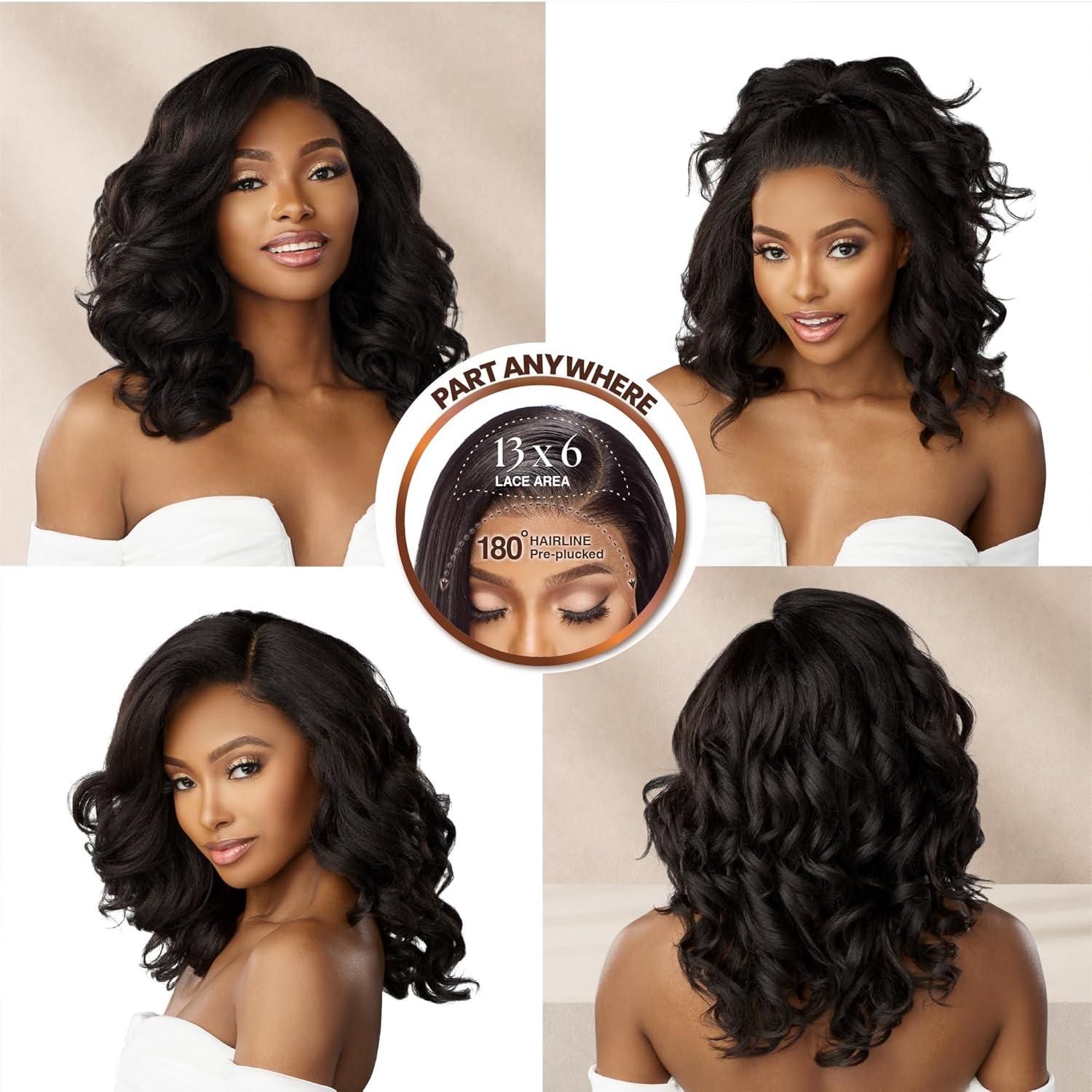imageSensationnel Bare Lace 13X6 Wigs Unit 12 Lacefrontal Glueless Synthetic 180 Degree Preplucked Hairline 1 JETBLACK1 JETBLACK