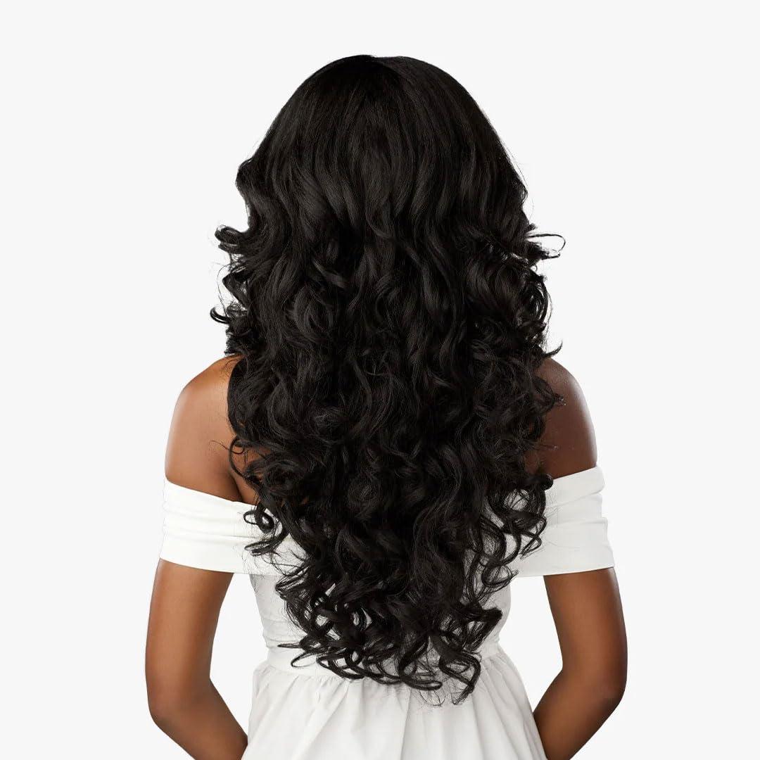 imageSensationnel Bare Lace 13X6 Wigs Unit 15 Lacefrontal Glueless Synthetic 180 Degree Preplucked Hairline 1 JETBLACKFLAMBOYAGESAND