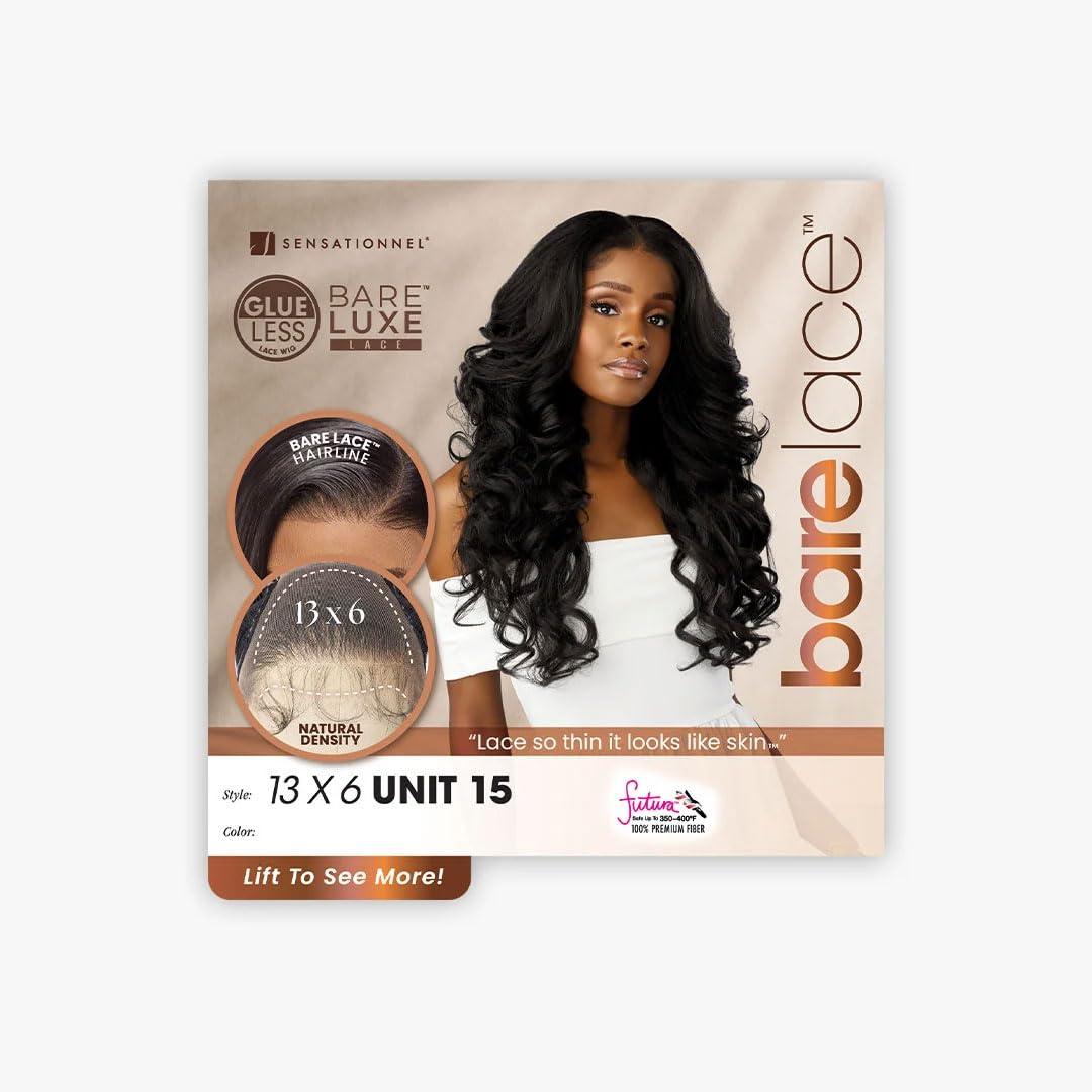 imageSensationnel Bare Lace 13X6 Wigs Unit 15 Lacefrontal Glueless Synthetic 180 Degree Preplucked Hairline 1 JETBLACKFLAMBOYAGESAND