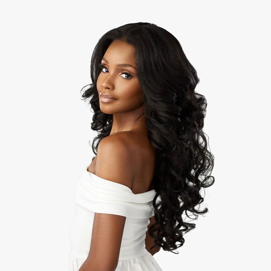 imageSensationnel Bare Lace 13X6 Wigs Unit 15 Lacefrontal Glueless Synthetic 180 Degree Preplucked Hairline 1 JETBLACKFLAMBOYAGESAND