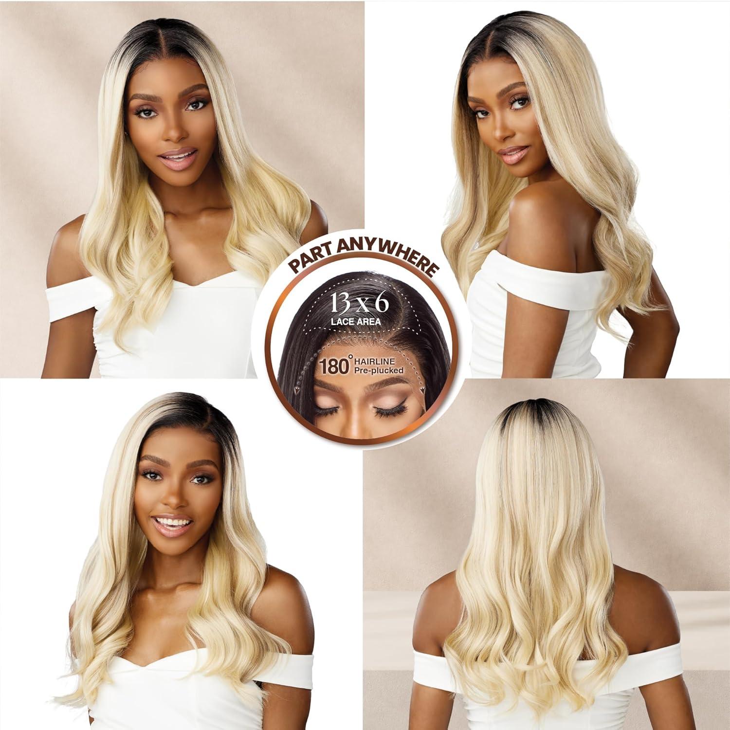 imageSensationnel Bare Lace 13X6 Wigs Unit 16 Lacefrontal Glueless Synthetic 180 Degree Preplucked Hairline 1 JETBLACK1B OFFBLACK