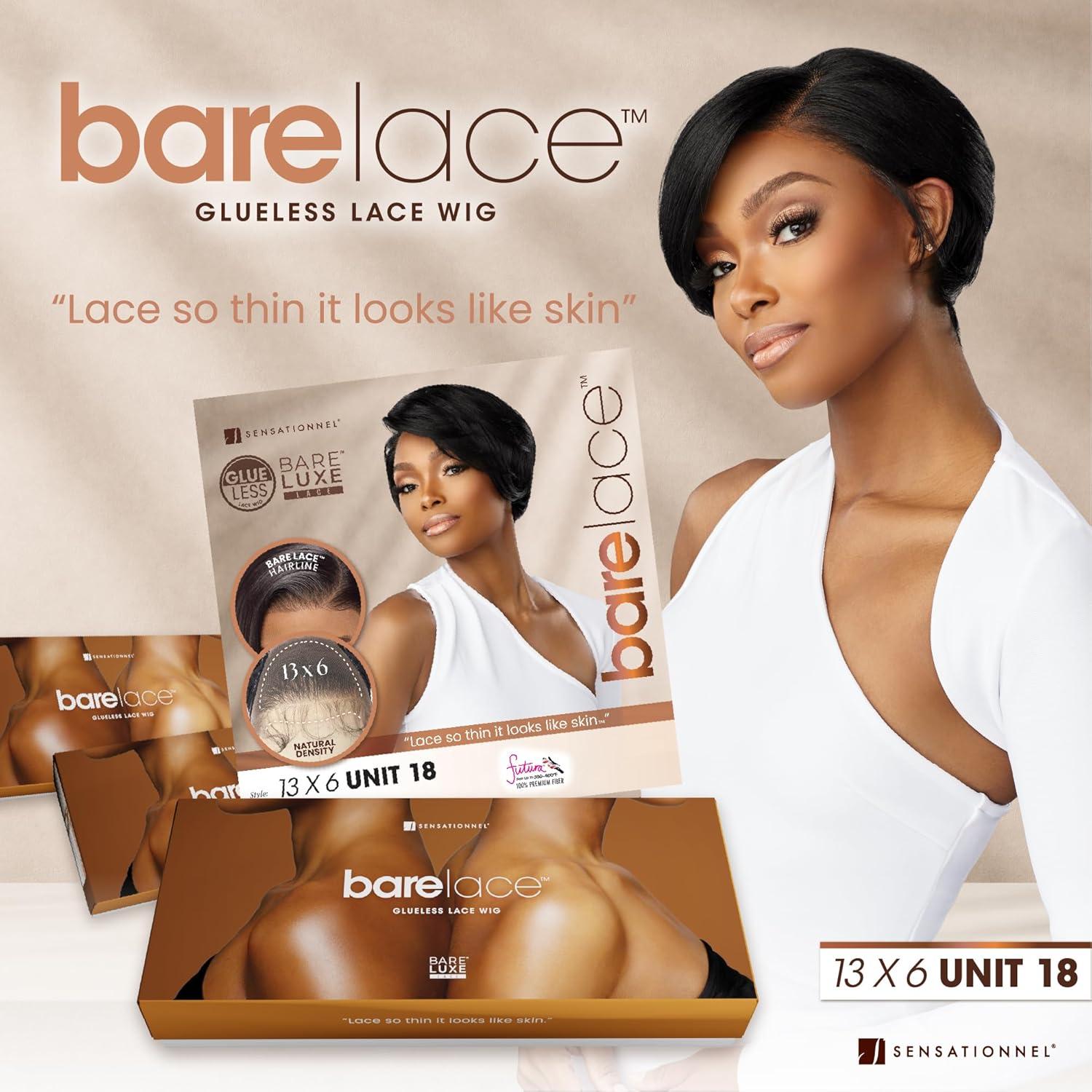 imageSensationnel Bare Lace 13X6 Wigs Unit 18 Lacefrontal Glueless Synthetic 180 Degree Preplucked Hairline 1 JETBLACK1 JETBLACK