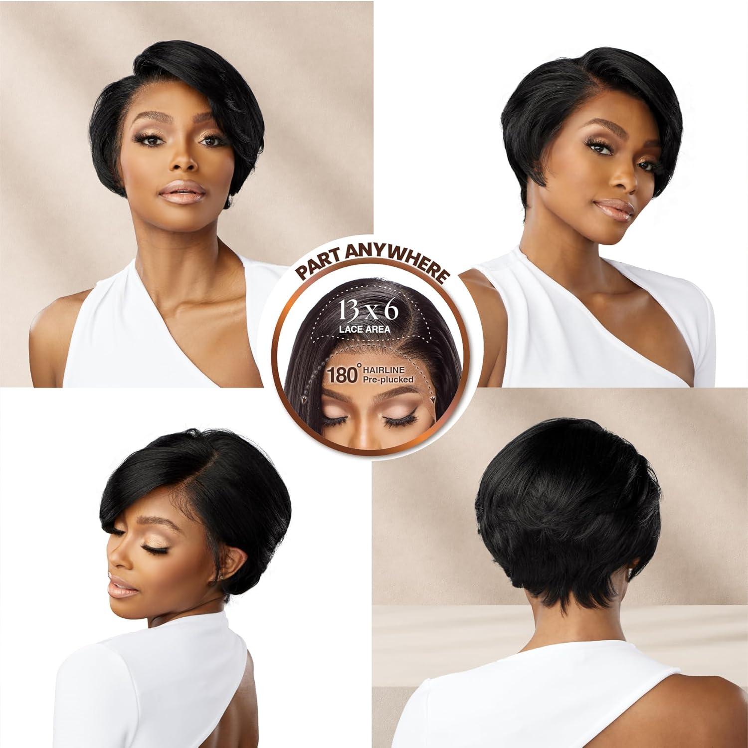 imageSensationnel Bare Lace 13X6 Wigs Unit 18 Lacefrontal Glueless Synthetic 180 Degree Preplucked Hairline 1 JETBLACKCHOCOLATECOPPER