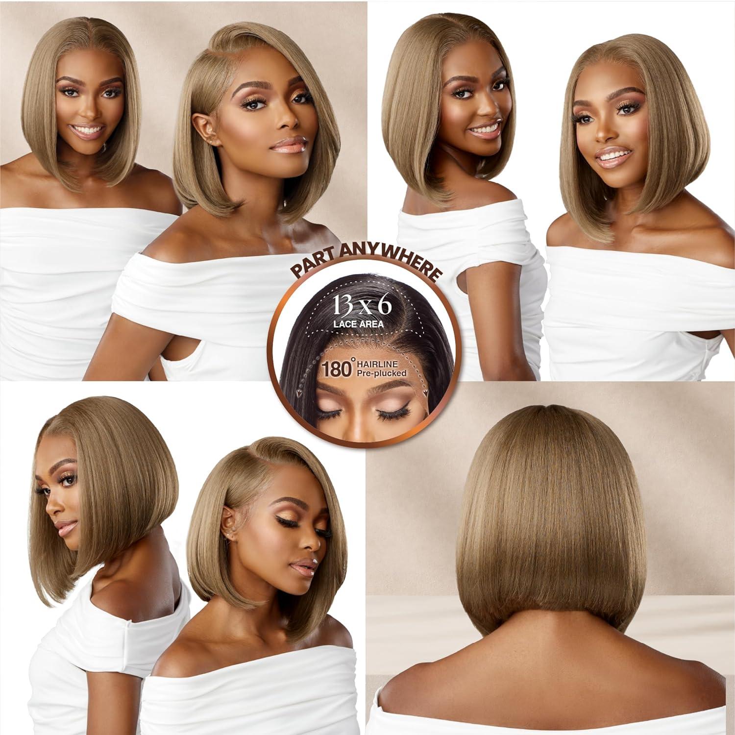 imageSensationnel Bare Lace 13X6 Wigs Unit 3 Lacefrontal Glueless Synthetic 180 Degree Preplucked Hairline 1 JETBLACKSHGINGER