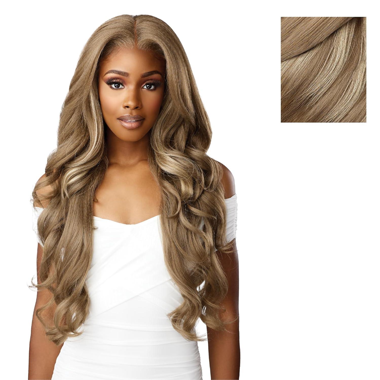imageSensationnel Bare Lace 13X6 Wigs Unit 4 Lacefrontal Glueless Synthetic 180 Degree Preplucked Hairline 1B OFFBLACKSHLIGHTASHBROWN