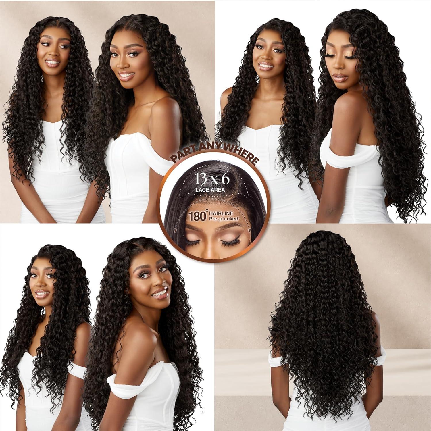 imageSensationnel Bare Lace 13X6 Wigs Unit 5 Lacefrontal Glueless Synthetic 180 Degree Preplucked Hairline 1 JETBLACK2 DARKBROWN