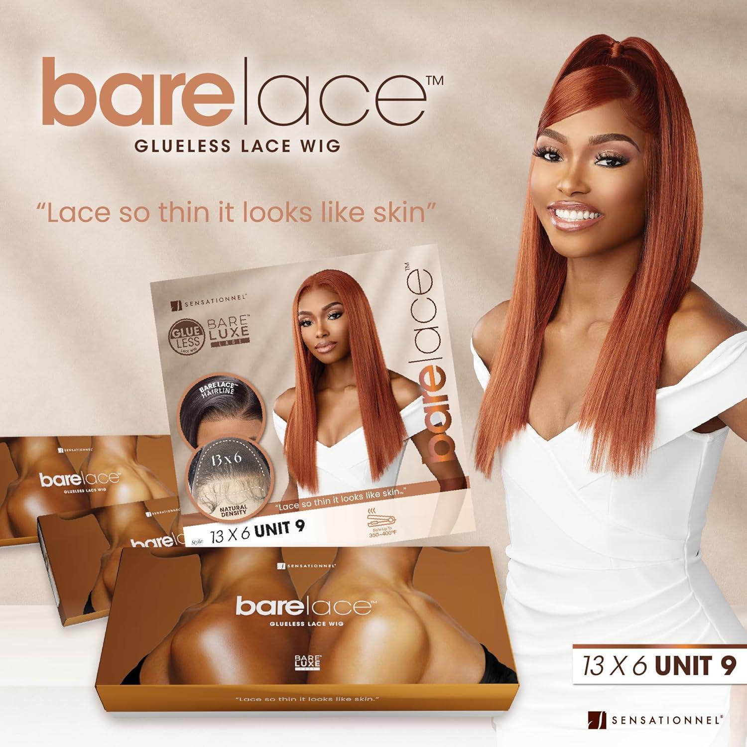 imageSensationnel Bare Lace 13X6 Wigs Unit 9 Lacefrontal Glueless Synthetic 180 Degree Preplucked Hairline 1 JETBLACKCHOCOLATECOPPER