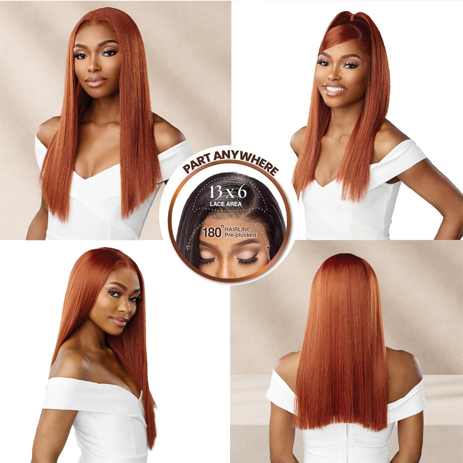 imageSensationnel Bare Lace 13X6 Wigs Unit 9 Lacefrontal Glueless Synthetic 180 Degree Preplucked Hairline 1 JETBLACKCINNAMONCOPPER
