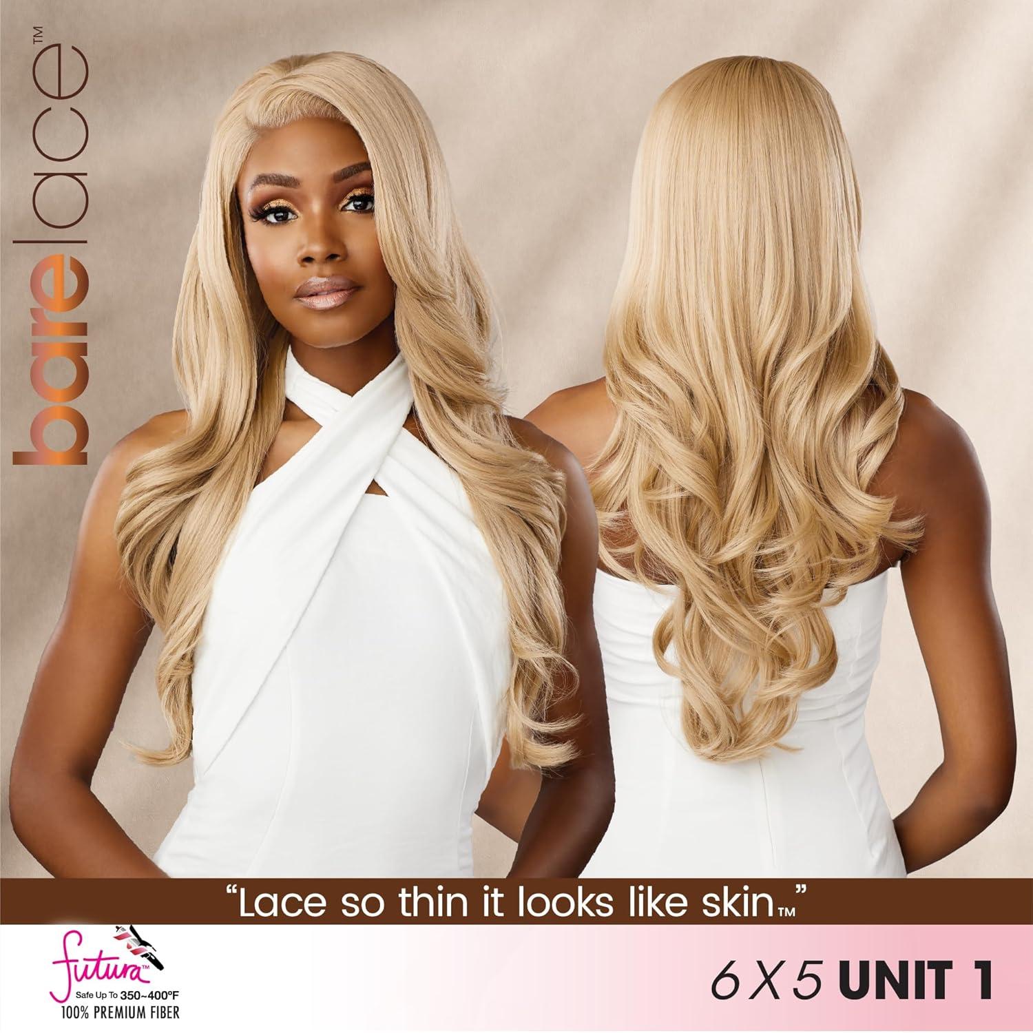 imageSensationnel Bare Lace 6X5 Lacewig Unit 1 Lacefrontal Glueless Synthetic 180 Degree Preplucked Hairline 1 JETBLACKCHOCOLATECOPPER