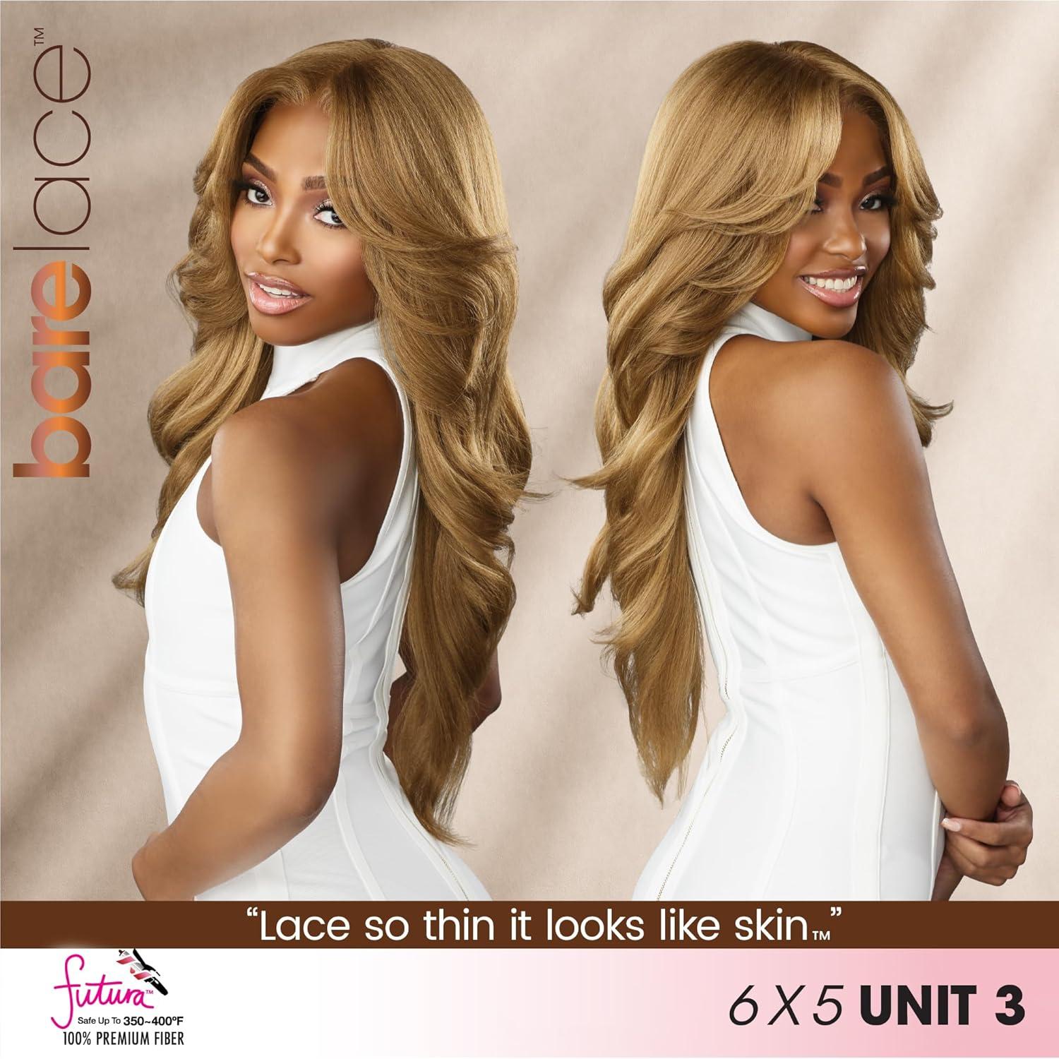 imageSensationnel Bare Lace 6X5 Lacewig Unit 3 Lacefrontal Glueless Synthetic 180 Degree Preplucked Hairline 1 JETBLACK2 DARKBROWN