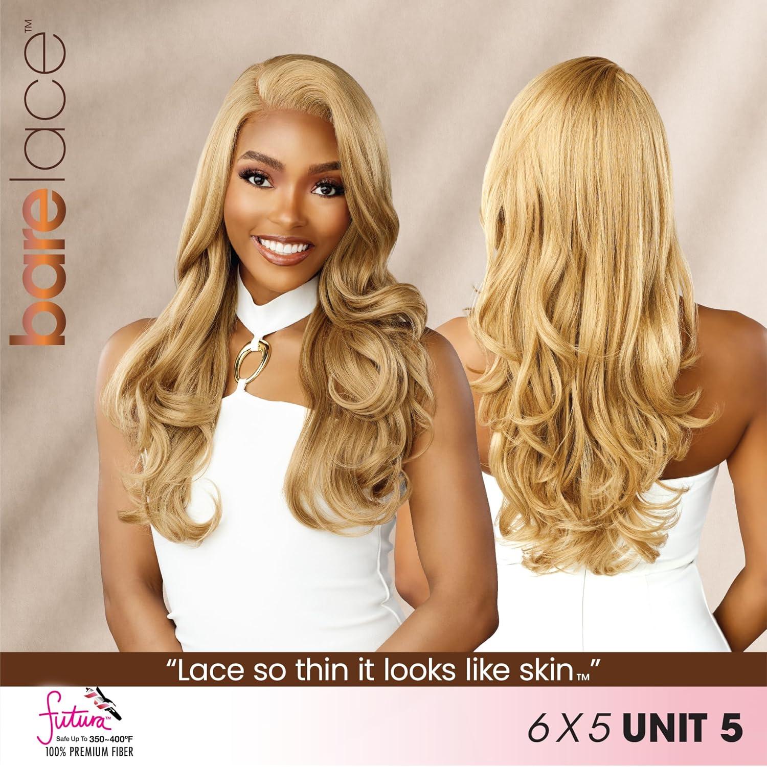 imageSensationnel Bare Lace 6X5 Lacewig Unit 5 Lacefrontal Glueless Synthetic 180 Degree Preplucked Hairline 1 JETBLACK2 DARKBROWN