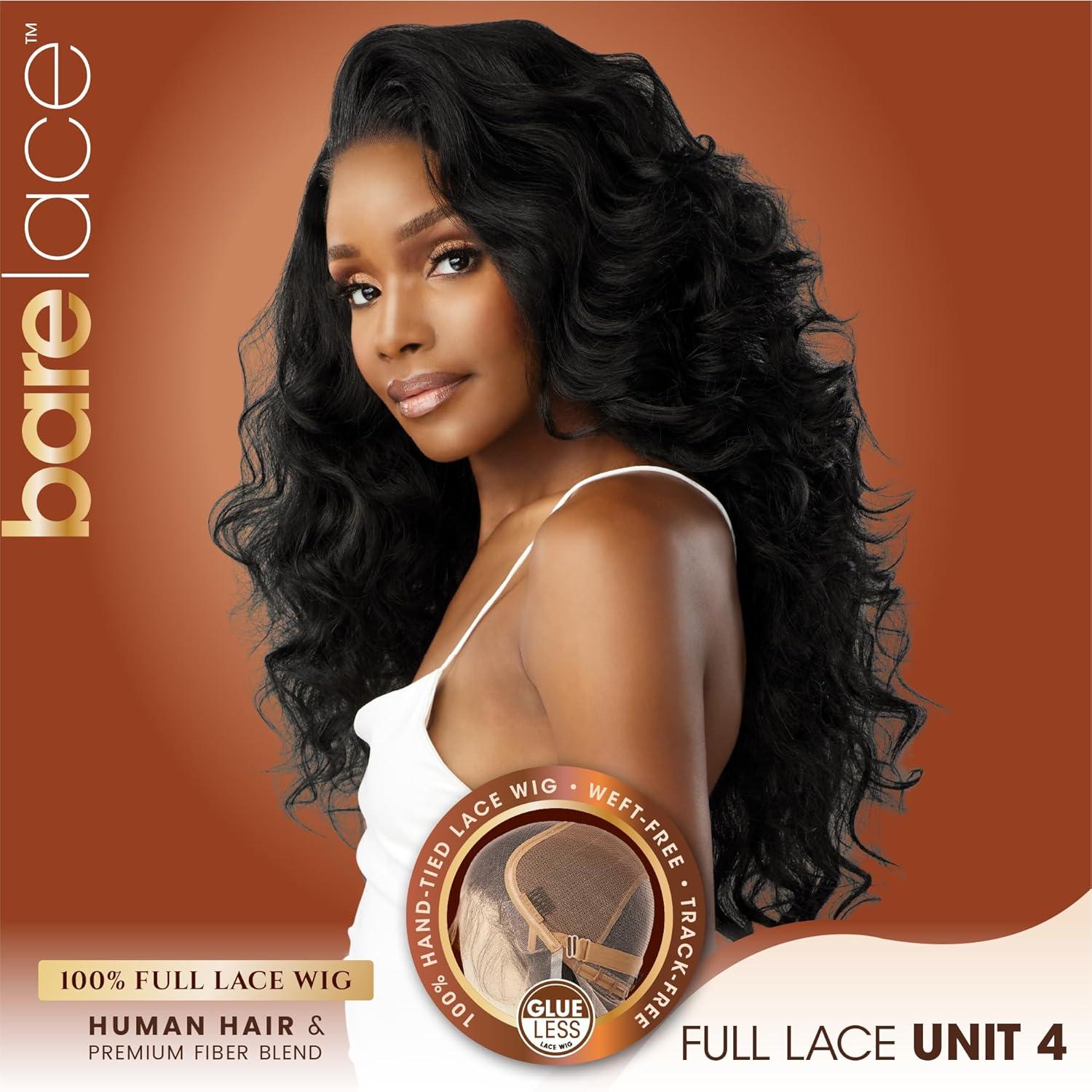 imageSensationnel Bare Lace Fulllace Wig Unit 4 Human Hair Blend All Lacefrontal Glueless Synthetic 180 Degree Preplucked Hairline 1 JETBLACKBEIGEBLONDE