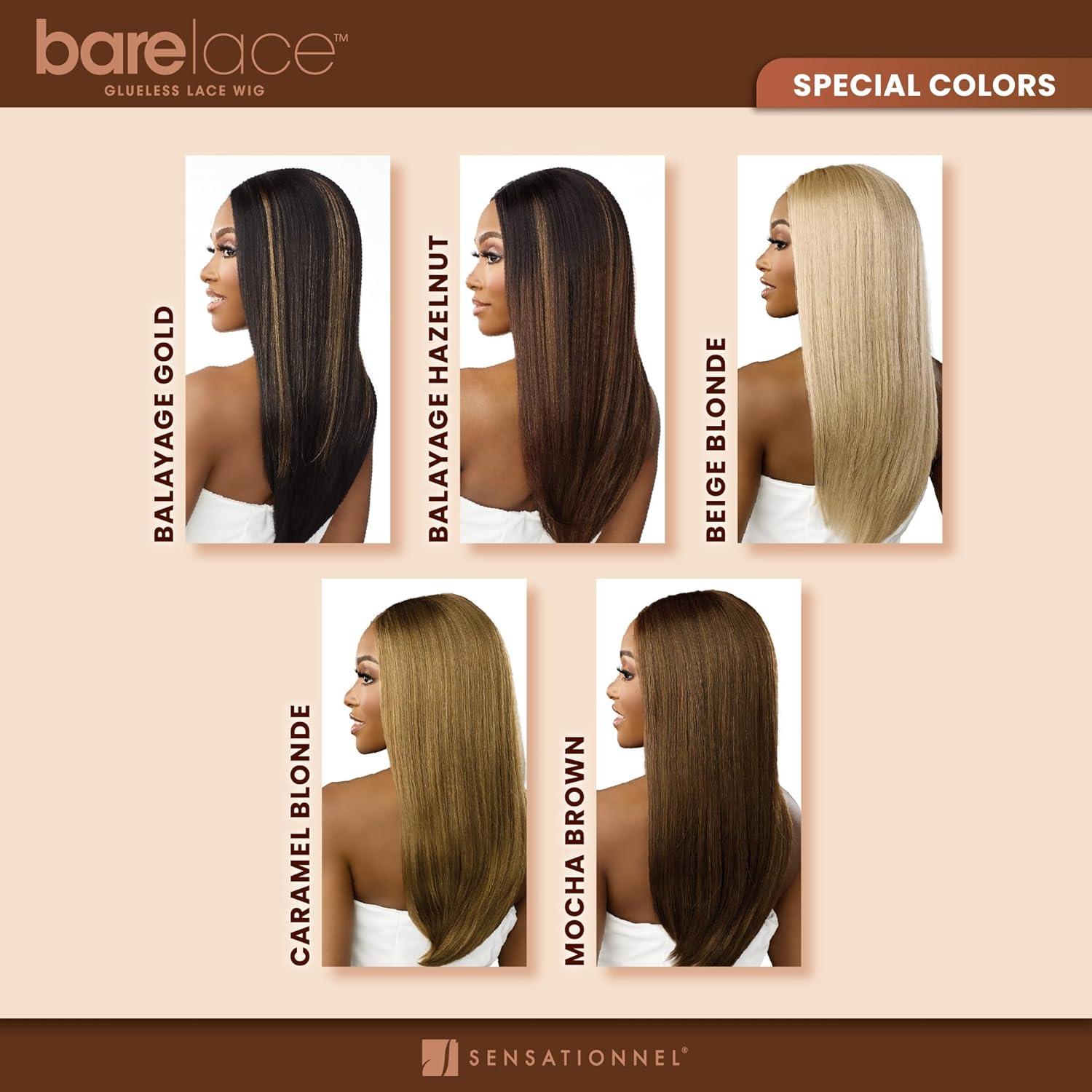 imageSensationnel Bare Lace Fulllace Wig Unit 5 Human Hair Blend All Lacefrontal Glueless Synthetic 180 Degree Preplucked Hairline 1 JETBLACK1B OFFBLACK
