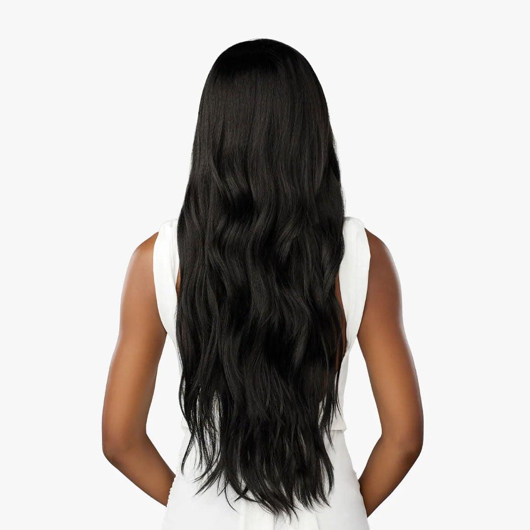 imageSensationnel Bare Lace Fulllace Wig Unit 5 Human Hair Blend All Lacefrontal Glueless Synthetic 180 Degree Preplucked Hairline 1 JETBLACKMOCHABROWN