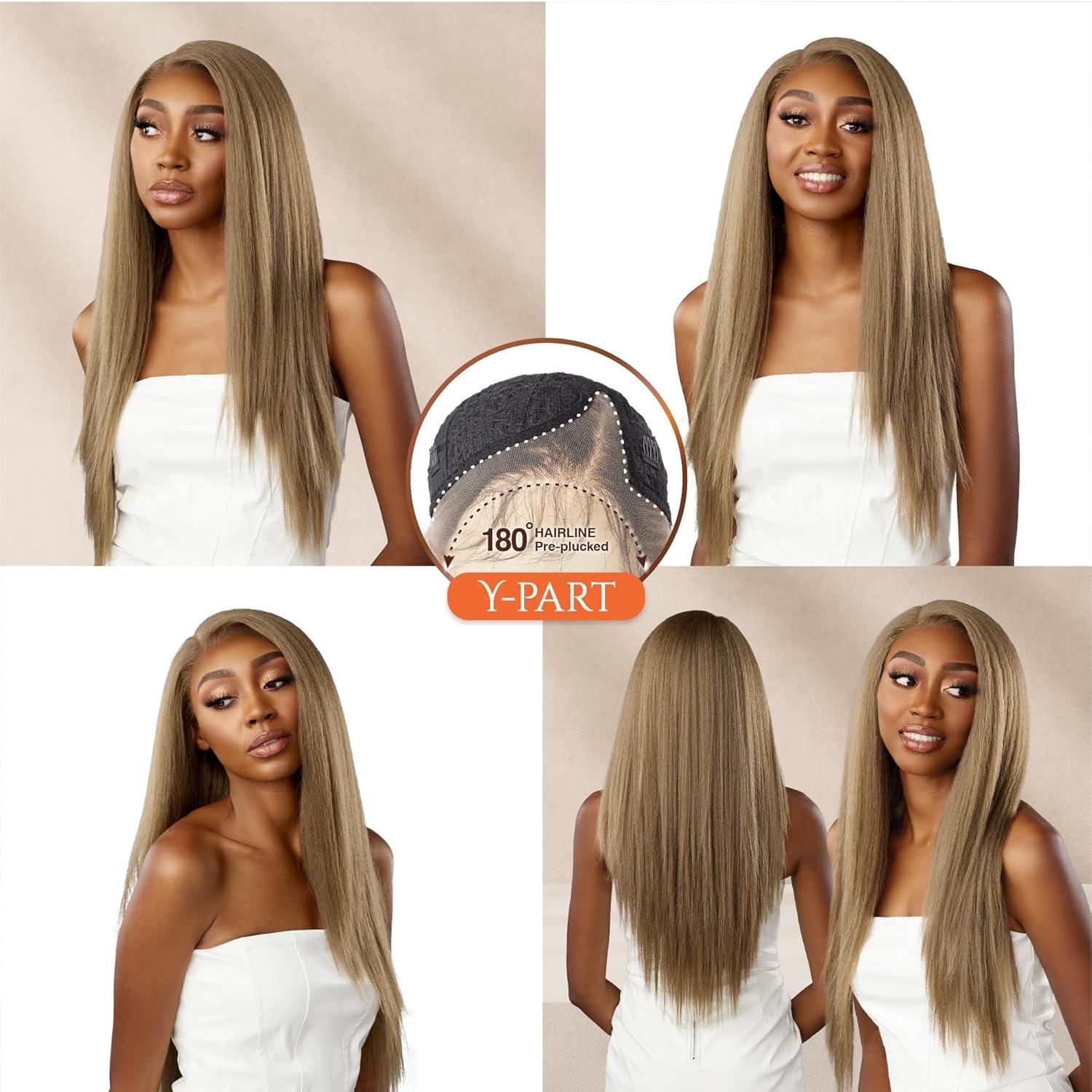 imageSensationnel Bare Lace Ypart Lacewigs Analia Lacefront Glueless Synthetic 180 Degree Preplucked Hairline LIGHTASHBROWNLIGHTASHBROWN