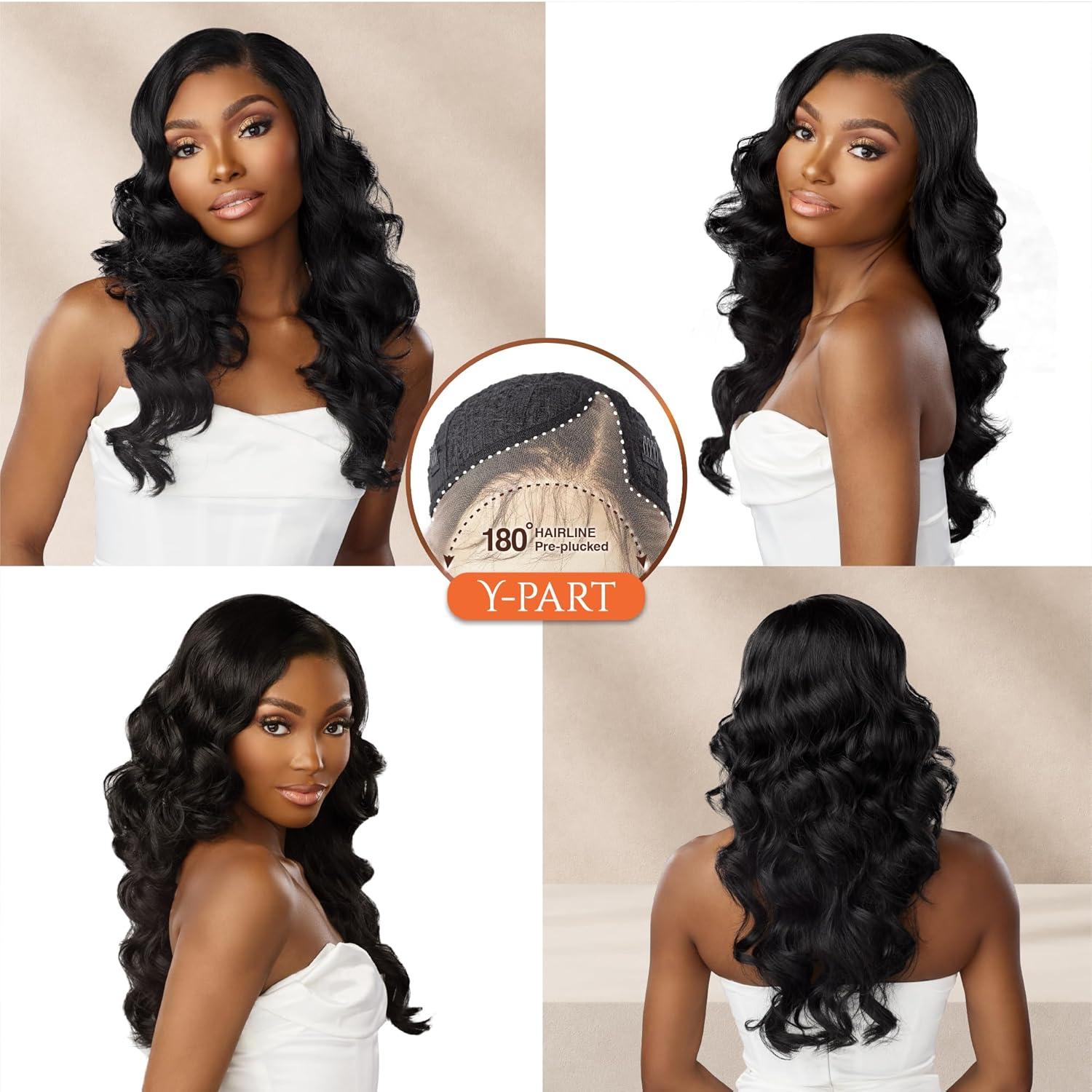 imageSensationnel Bare Lace Ypart Lacewigs Fana Lacefront Glueless Synthetic 180 Degree Preplucked Hairline BALAYAGEASHBLONDEBALAYAGELIGHTASHBLONDE