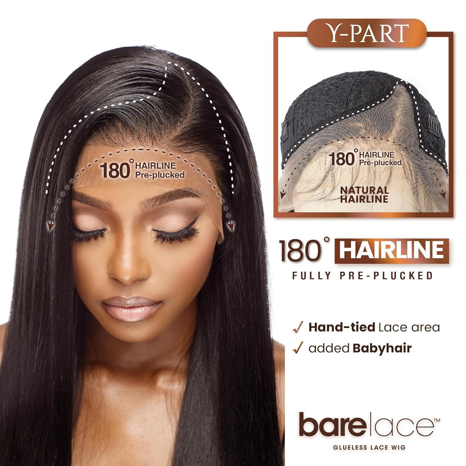 imageSensationnel Bare Lace Ypart Lacewigs Jordyn Lacefront Glueless Synthetic 180 Degree Preplucked Hairline 1 JETBLACK1 JETBLACK