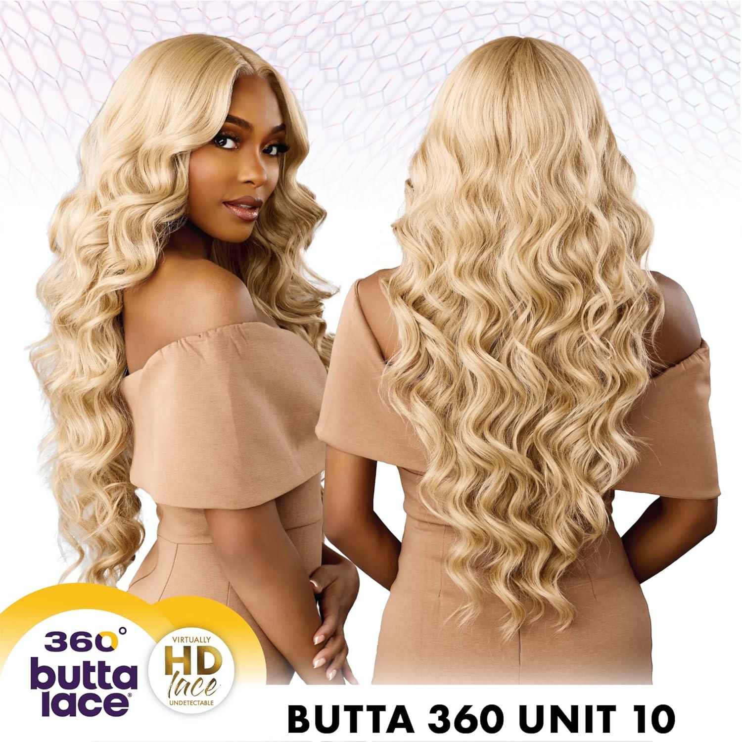 imageSensationnel Butta 360 Lace Wig Unit 10 Wider Parting 360 Degree Lace Glueless Synthetic Preplucked Hairline 1 JETBLACKBALAYAGEGOLD