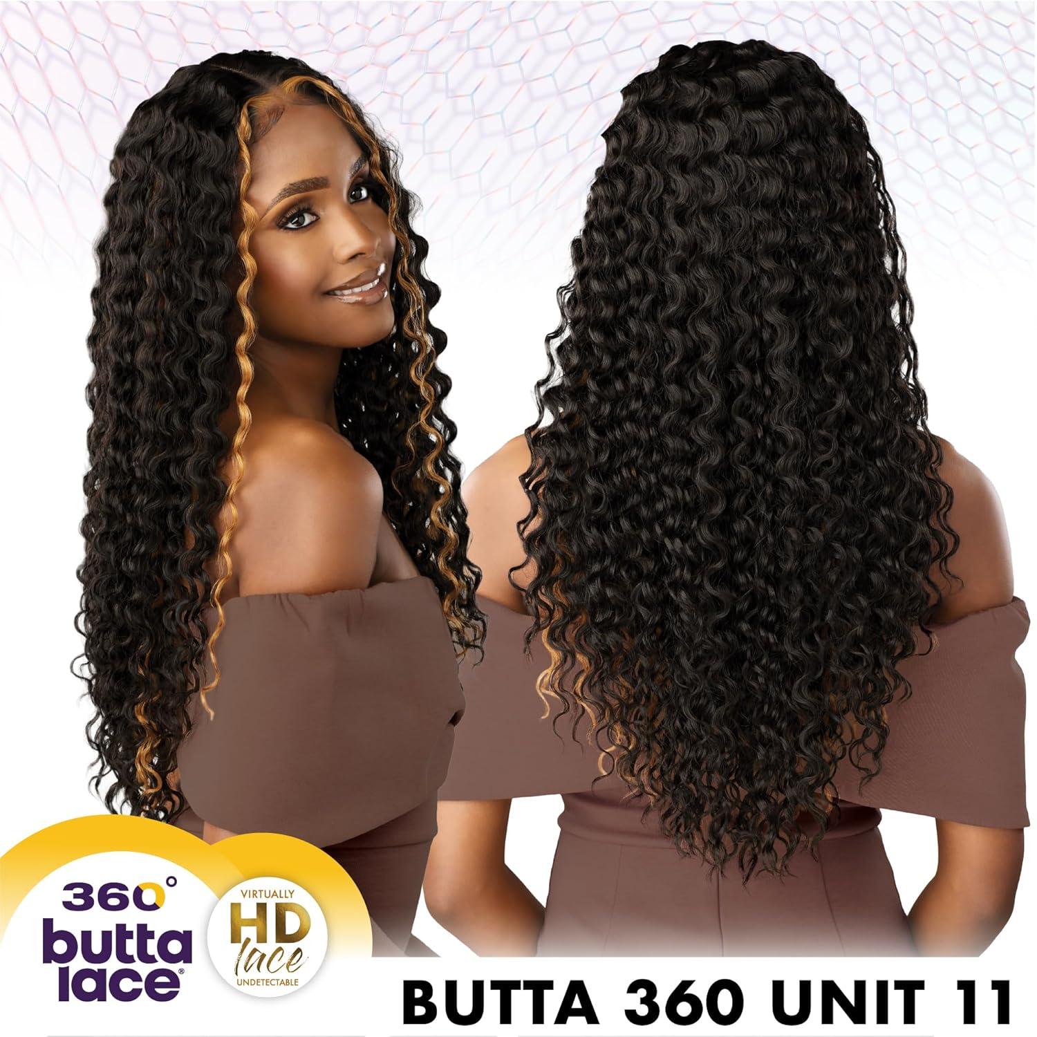 imageSensationnel Butta 360 Lace Wig Unit 11 Wider Parting Glueless Synthetic Preplucked Hairline 1 JETBLACKHALOBLOCKALMOND