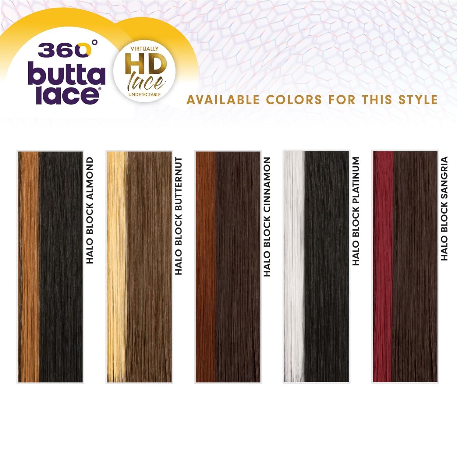 imageSensationnel Butta 360 Lace Wig Unit 11 Wider Parting Glueless Synthetic Preplucked Hairline 1 JETBLACKHALOBLOCKBUTTERNUT
