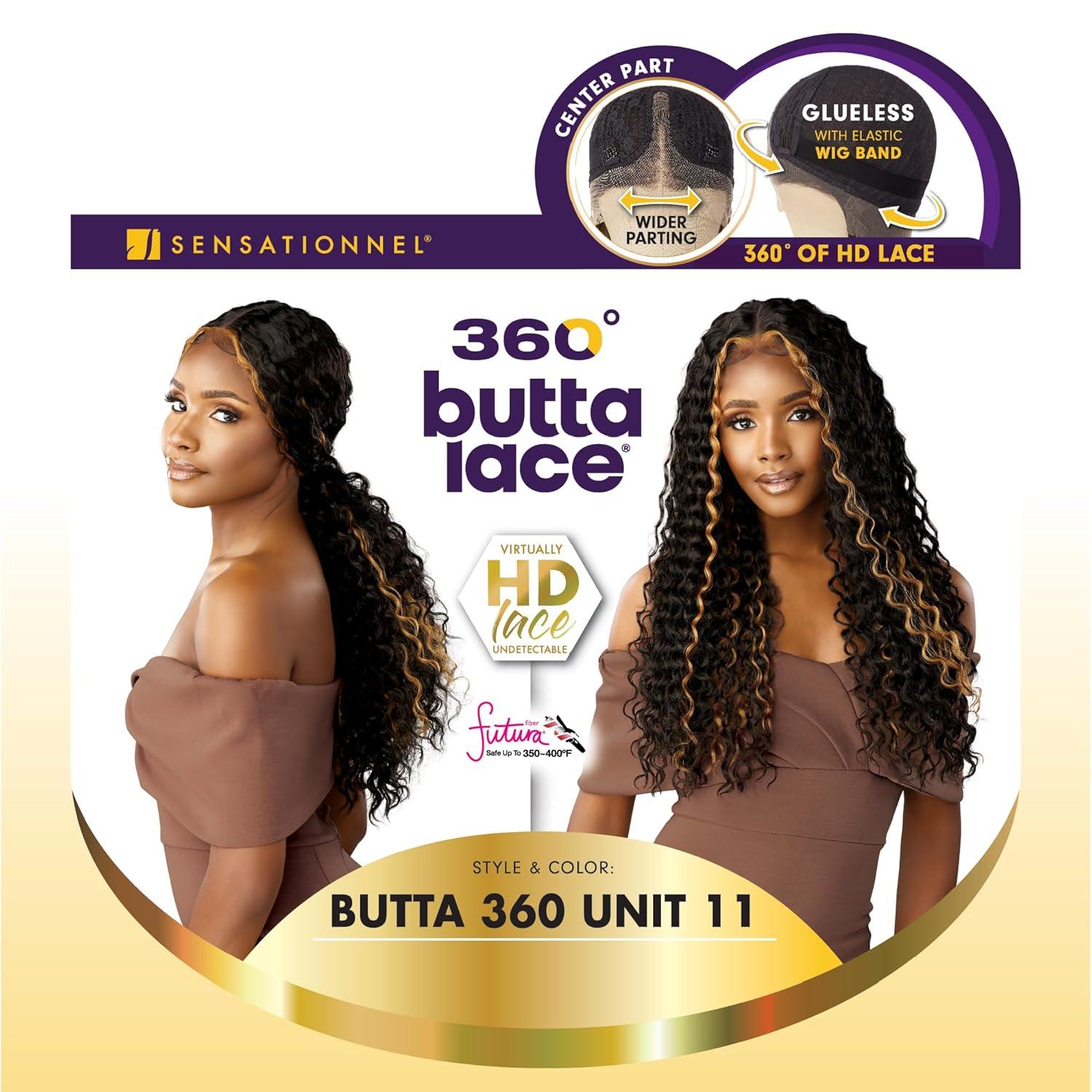 imageSensationnel Butta 360 Lace Wig Unit 11 Wider Parting Glueless Synthetic Preplucked Hairline 1 JETBLACKHALOBLOCKSANGRIA