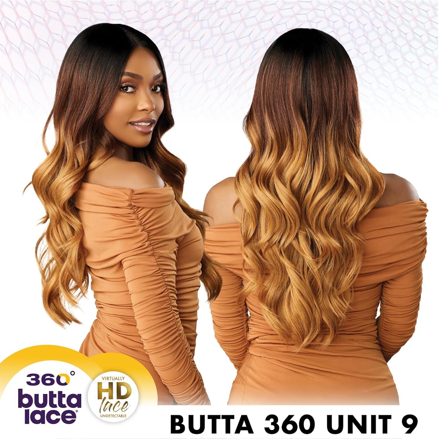 imageSensationnel Butta 360 Lace Wig Unit 9 Wider Laceparting Glueless Synthetic Preplucked Hairline 1 JETBLACKSMOKYLAVENDER
