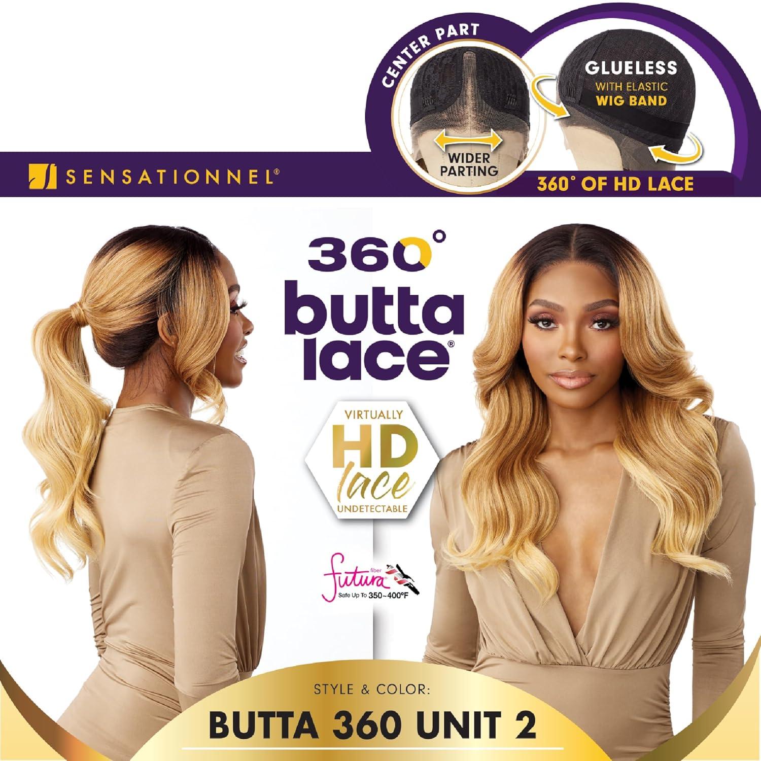 imageSensationnel Butta 360 Lace Wigs Unit 2 Wider Parting 360 Degree Lace Glueless Synthetic Preplucked Hairline 1 JETBLACKLIGHTASHBROWN