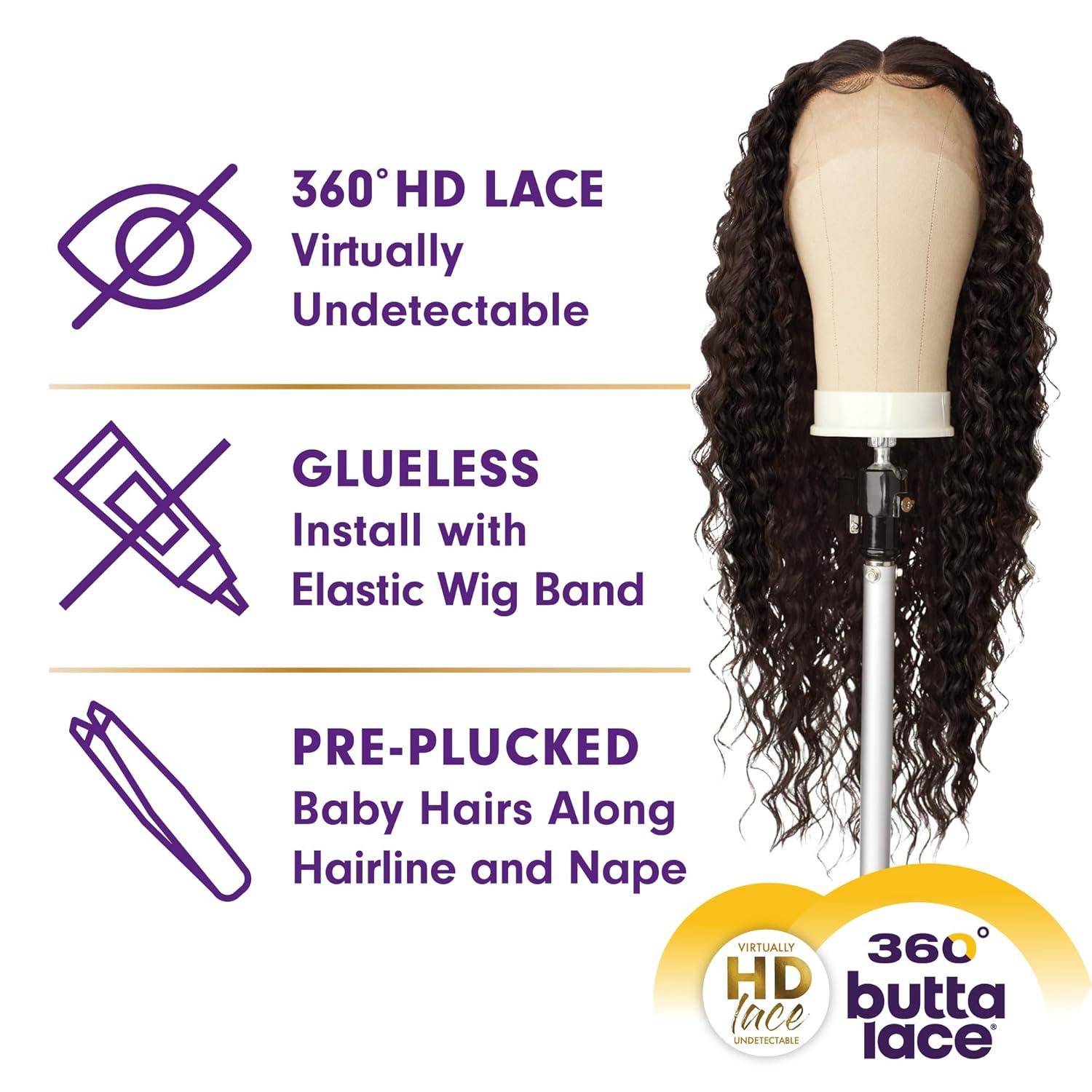 imageSensationnel Butta 360 Lace Wigs Unit 4 Wider Parting 360 Degree Lace Glueless Synthetic Preplucked Hairline 1 JETBLACKCHBLONDE
