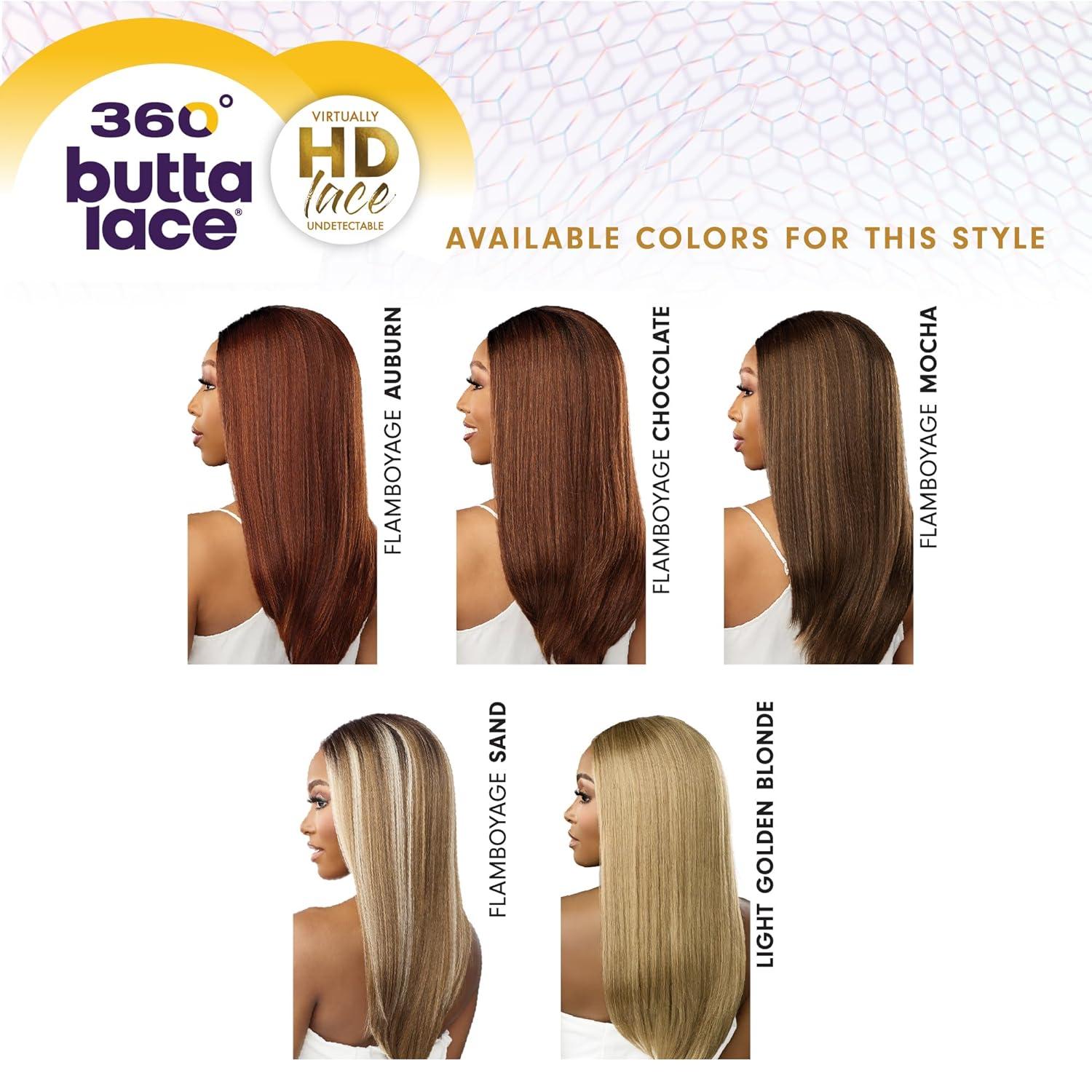 imageSensationnel Butta 360 Lace Wigs Unit 8 Side Wider Parting 360 Degree Lace Glueless Synthetic Preplucked Hairline 1 JETBLACK2 DARKBROWN