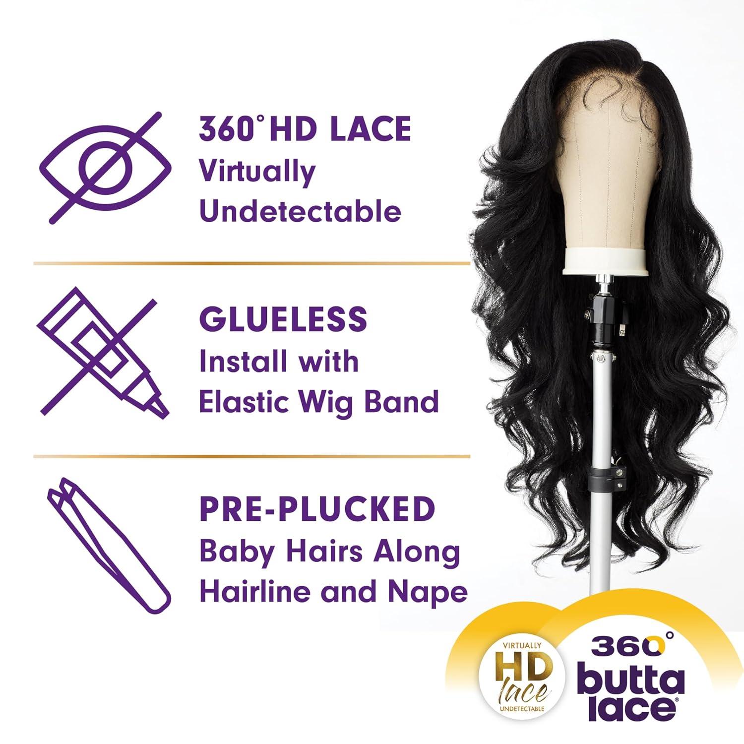 imageSensationnel Butta 360 Lace Wigs Unit 8 Side Wider Parting 360 Degree Lace Glueless Synthetic Preplucked Hairline 1 JETBLACKFLAMBOYAGECHOCOLATE