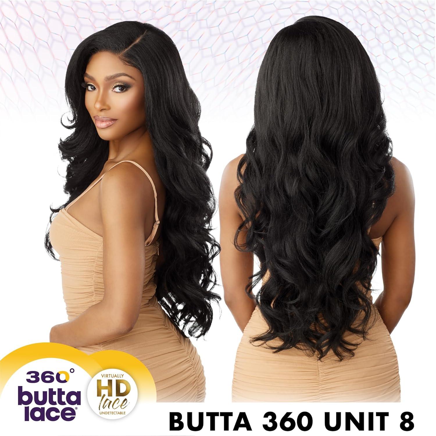 imageSensationnel Butta 360 Lace Wigs Unit 8 Side Wider Parting 360 Degree Lace Glueless Synthetic Preplucked Hairline 1 JETBLACKFLAMBOYAGESAND