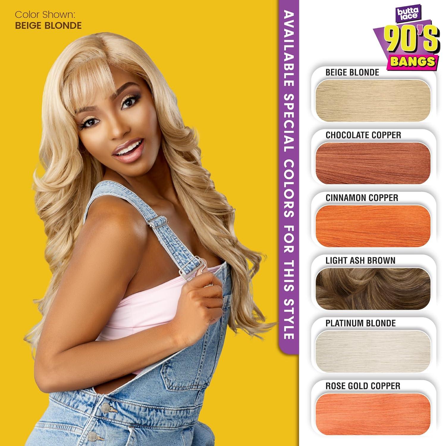 imageSensationnel Butta Lace 90Sbangs Wigs Unit 902 Glueless Wide Deep Part Synthetic Preplucked Hairline 1 JETBLACKCHOCOLATECOPPER