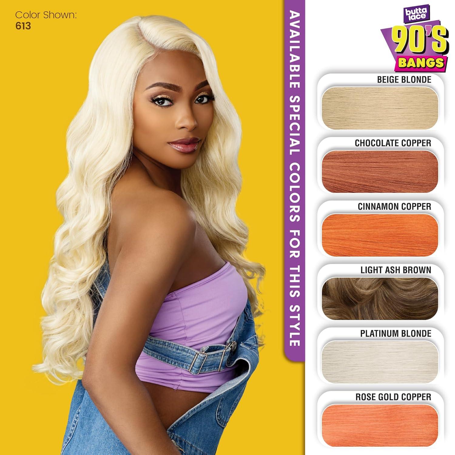 imageSensationnel Butta Lace 90Sbangs Wigs Unit 905 Glueless Wide Deep Part Synthetic Preplucked Hairline 1 JETBLACK1 JETBLACK