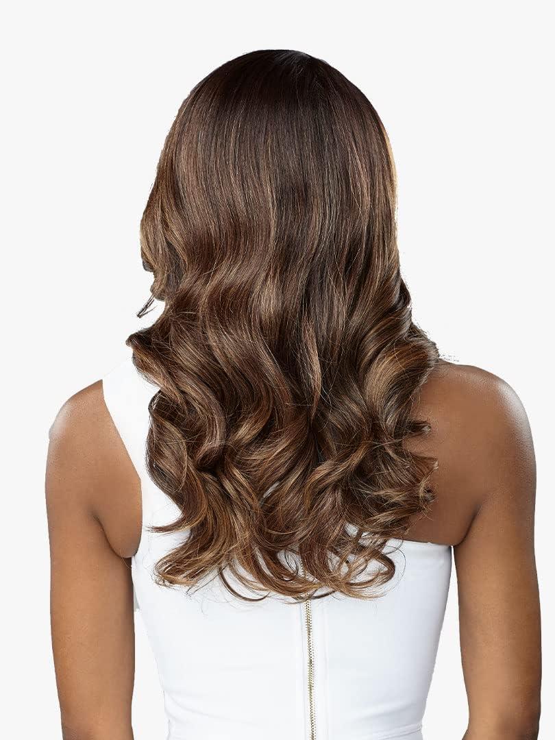 imageSensationnel Butta Lace Hhm Wigs Body Wave 20 Inch Human Hair Blend Extra Wide 5 Inch Parting Preplucked Hairline Glueless Lacefront 1 JETBLACKT4WINE