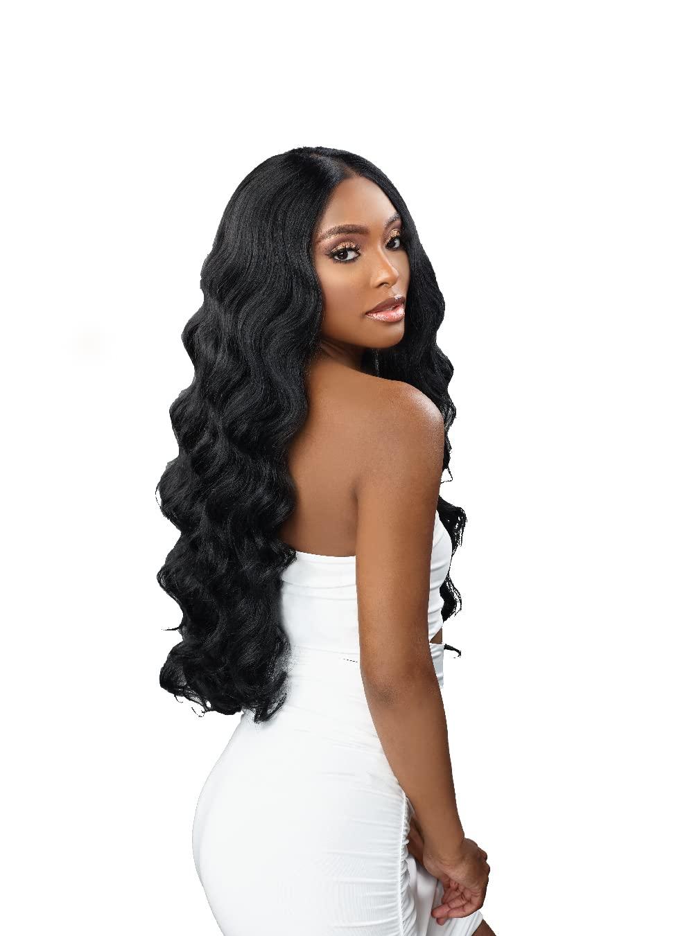 imageSensationnel Butta Lace Hhm Wigs Curly Body 26 Inch Human Hair Blend Extra Wide 5 Inch Parting Preplucked Hairline Glueless Lacefront MPSANDYBLONDEMPSANDYBLONDE