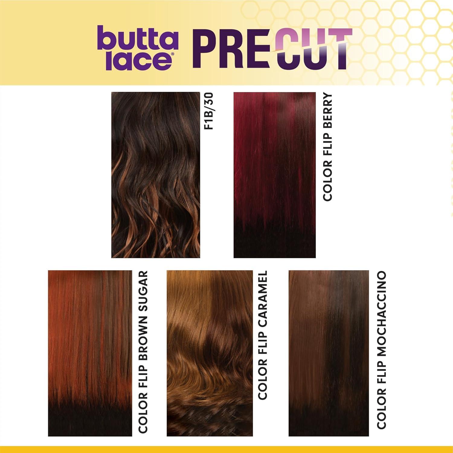 imageSensationnel Butta Lace Precut Wig Unit 20 Glueless Extra Wide 5 Inch Deep Parting Synthetic Pre Tweezed Smaller Knot Hairline COLORFLIPMOCHACCINOF1B30
