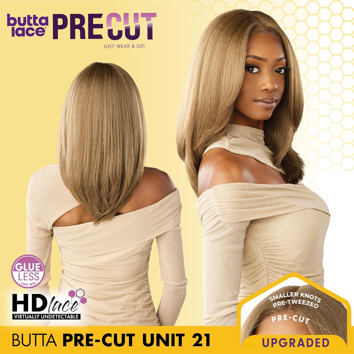 imageSensationnel Butta Lace Precut Wig Unit 21 Glueless Extra Wide 5 Inch Deep Parting Synthetic Pre Tweezed Smaller Knot Hairline 1 JETBLACK1 JETBLACK