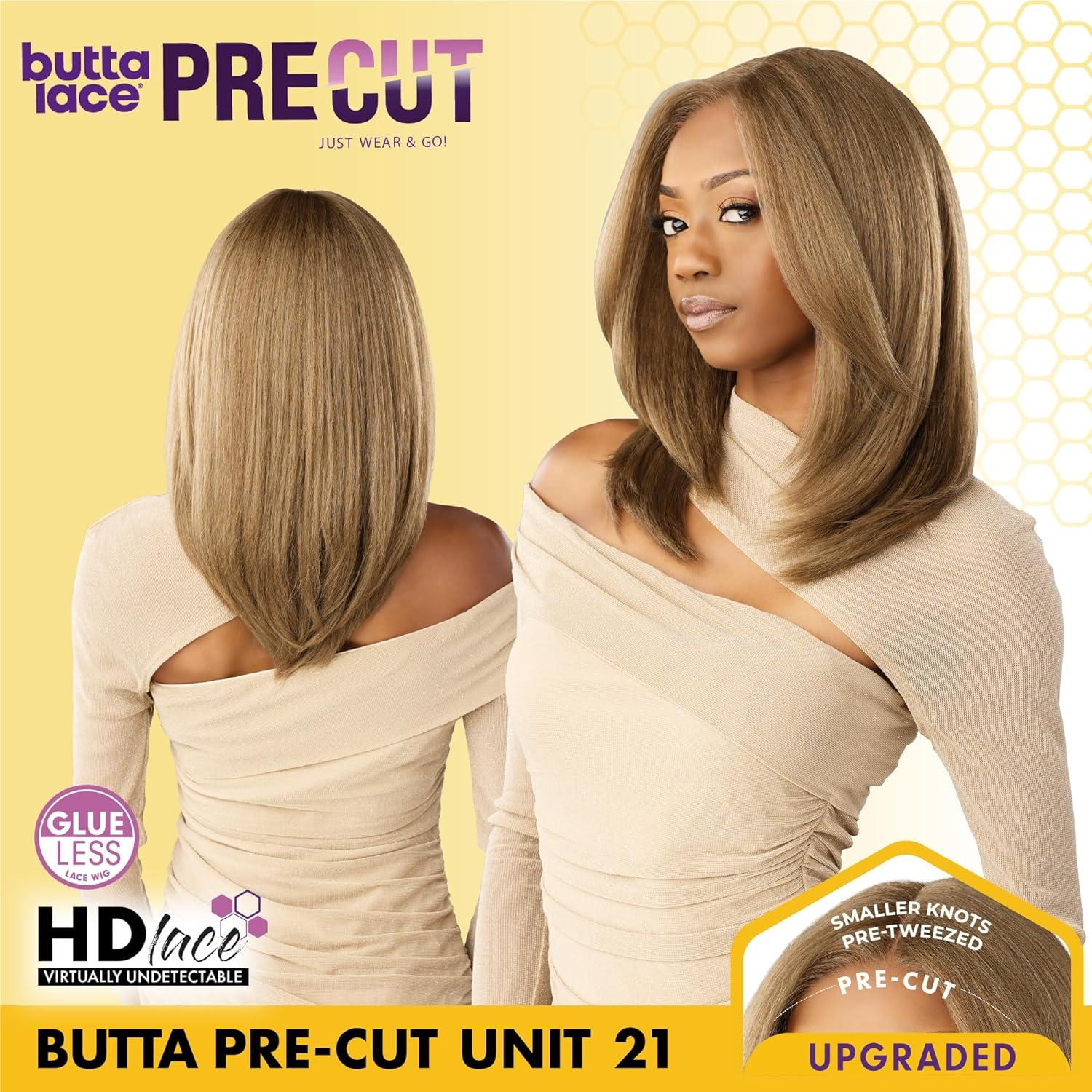 imageSensationnel Butta Lace Precut Wig Unit 21 Glueless Extra Wide 5 Inch Deep Parting Synthetic Pre Tweezed Smaller Knot Hairline 1 JETBLACK1 JETBLACK