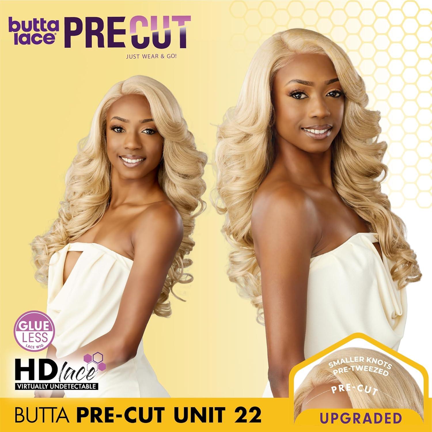 imageSensationnel Butta Lace Precut Wig Unit 22 Glueless Extra Wide 5 Inch Deep Parting Synthetic Pre Tweezed Smaller Knot Hairline 1 JETBLACK1 JETBLACK