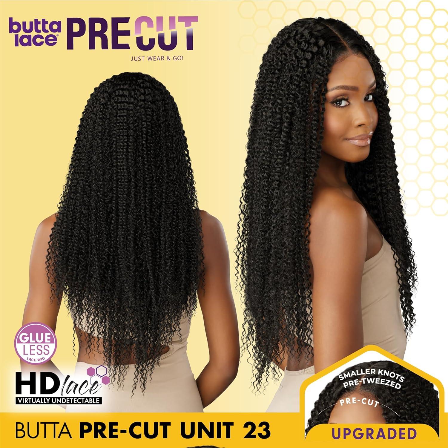 imageSensationnel Butta Lace Precut Wig Unit 23 Glueless Extra Wide 5 Inch Deep Parting Synthetic Pre Tweezed Smaller Knot Hairline 1 JETBLACK2 DARKBROWN