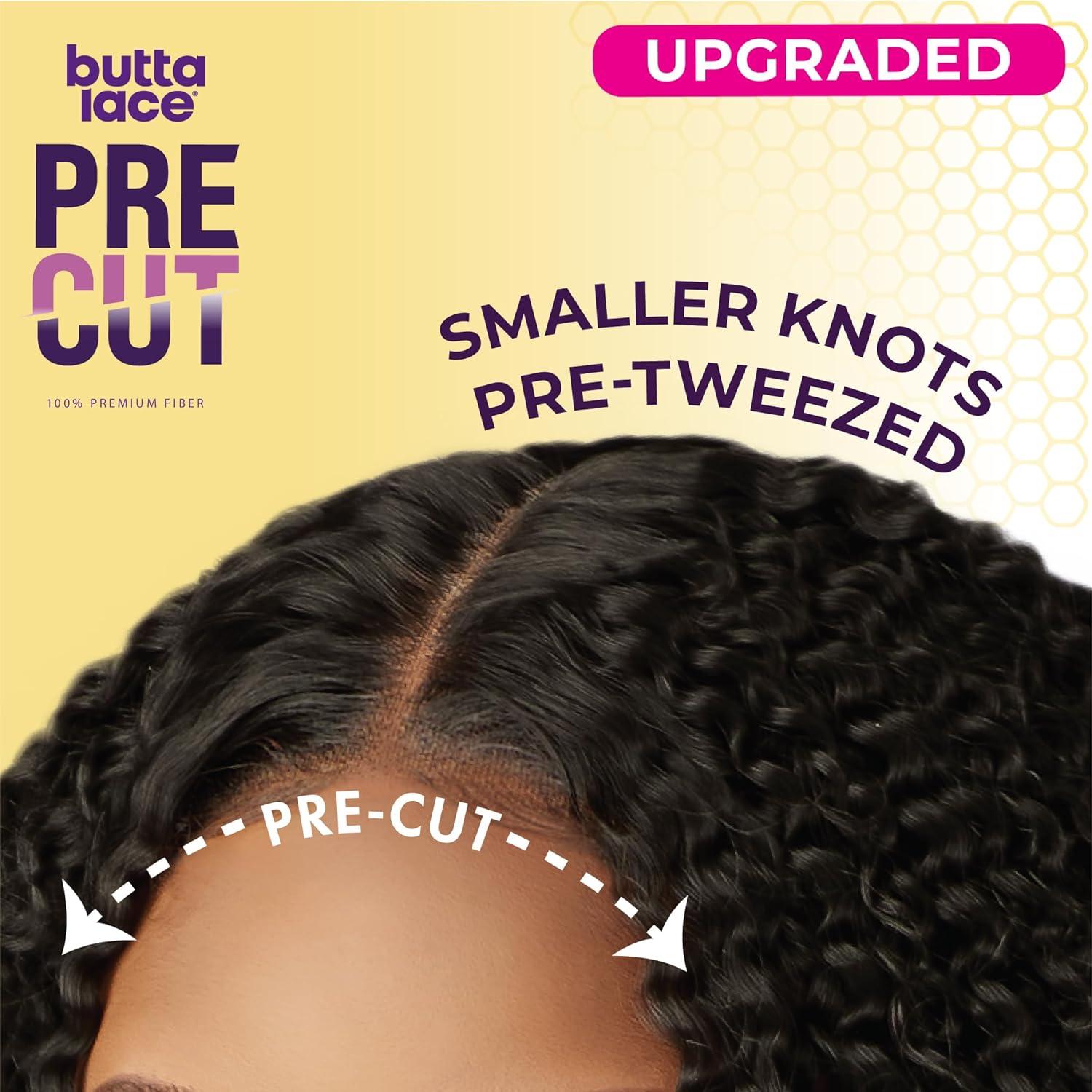 imageSensationnel Butta Lace Precut Wig Unit 23 Glueless Extra Wide 5 Inch Deep Parting Synthetic Pre Tweezed Smaller Knot Hairline 1 JETBLACKF1B33