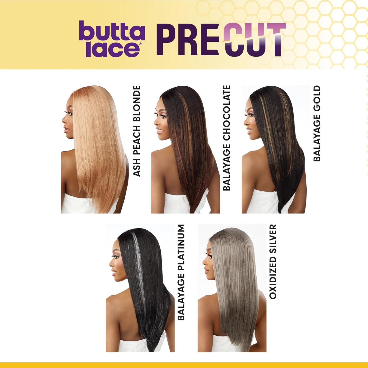 imageSensationnel Butta Lace Precut Wig Unit 24 Glueless Extra Wide 5 Inch Deep Parting Synthetic Pre Tweezed Smaller Knot Hairline 1 JETBLACK2 DARKBROWN