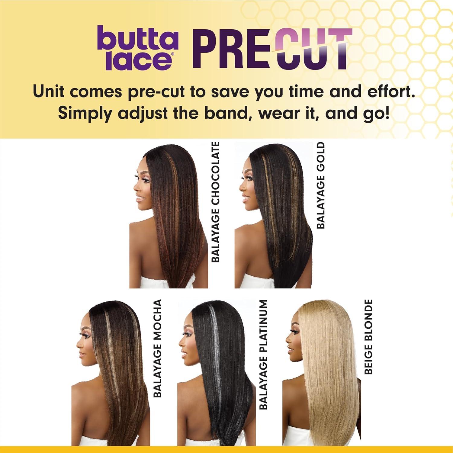 imageSensationnel Butta Lace Precut Wigs Unit 12 Glueless Extra Wide 5 Inch Deep Parting Synthetic Pre Tweezed Smaller Knot Hairline 1 JETBLACK1 JETBLACK