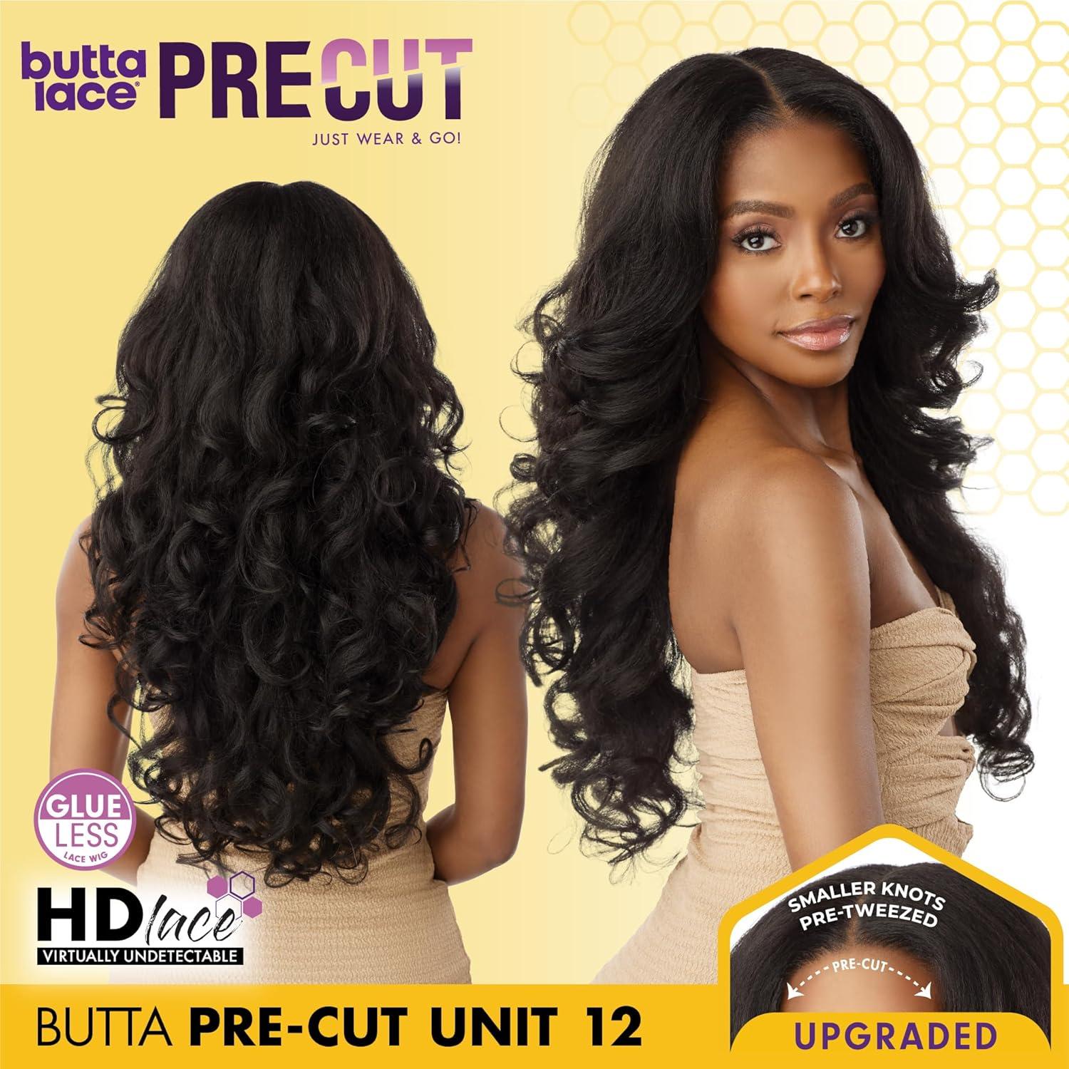 imageSensationnel Butta Lace Precut Wigs Unit 12 Glueless Extra Wide 5 Inch Deep Parting Synthetic Pre Tweezed Smaller Knot Hairline 1 JETBLACKBALAYAGEMOCHA
