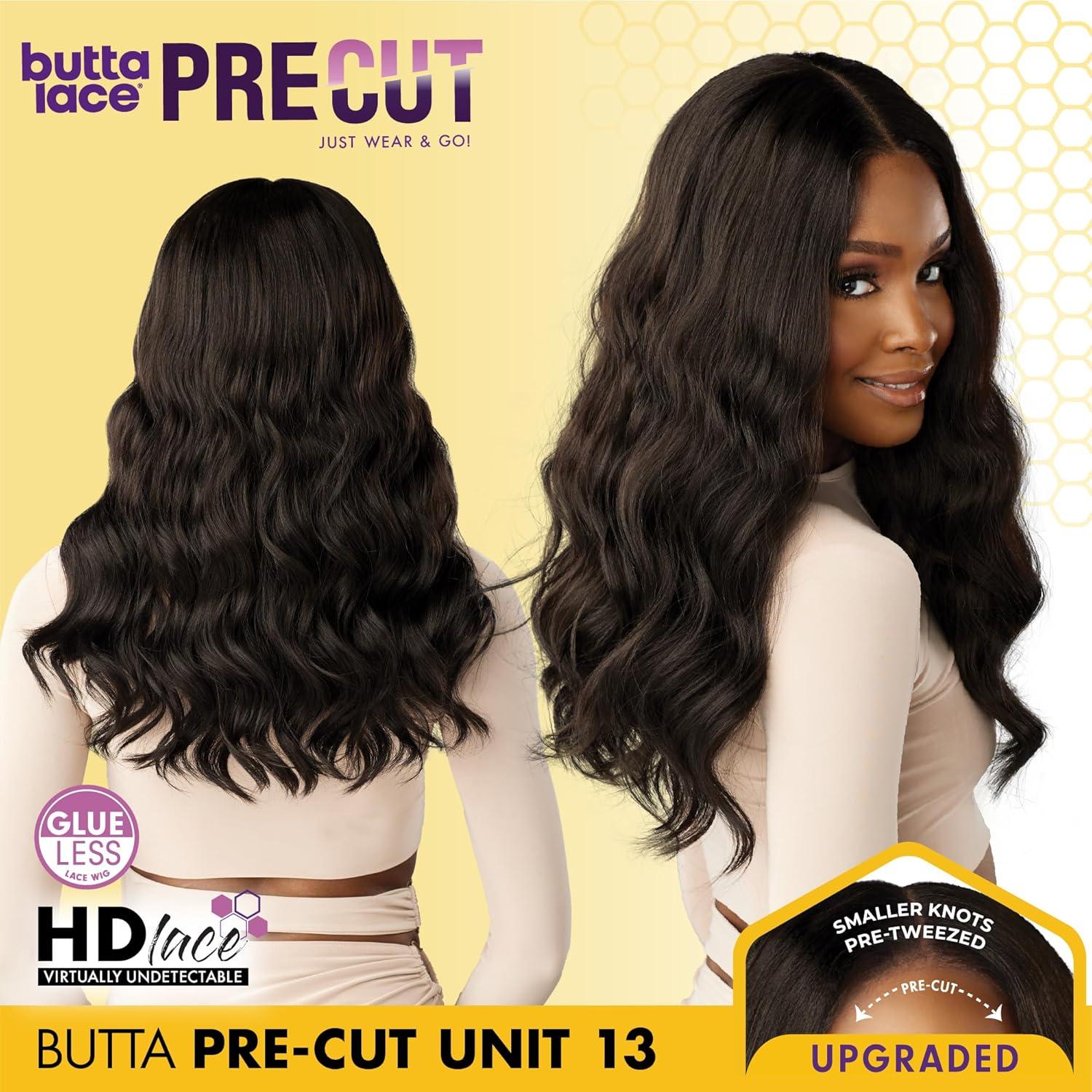 imageSensationnel Butta Lace Precut Wigs Unit 13 Glueless Extra Wide 5 Inch Deep Parting Synthetic Pre Tweezed Smaller Knot Hairline 1 JETBLACK1B OFFBLACK