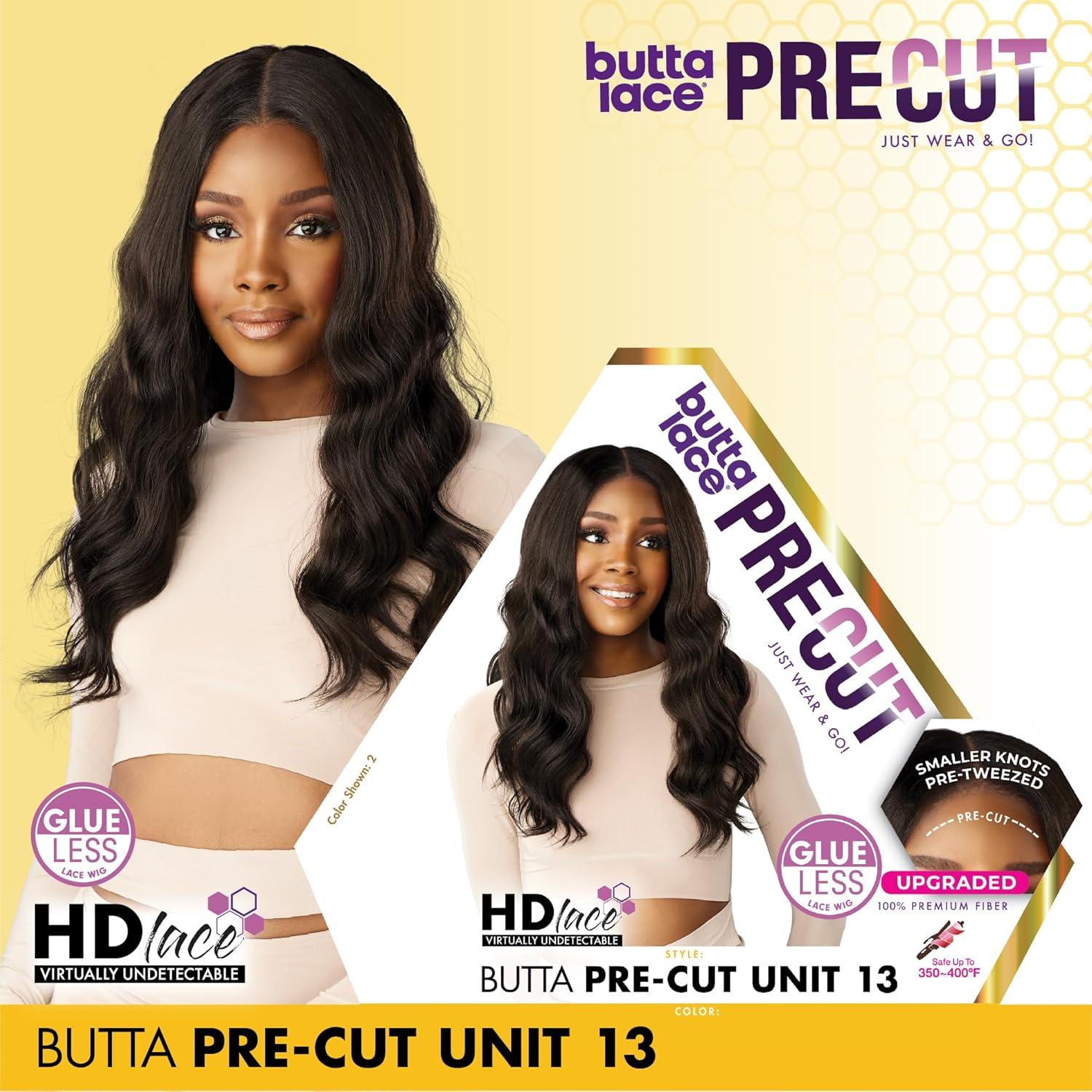 imageSensationnel Butta Lace Precut Wigs Unit 13 Glueless Extra Wide 5 Inch Deep Parting Synthetic Pre Tweezed Smaller Knot Hairline 1 JETBLACKBALAYAGEFIERYRED
